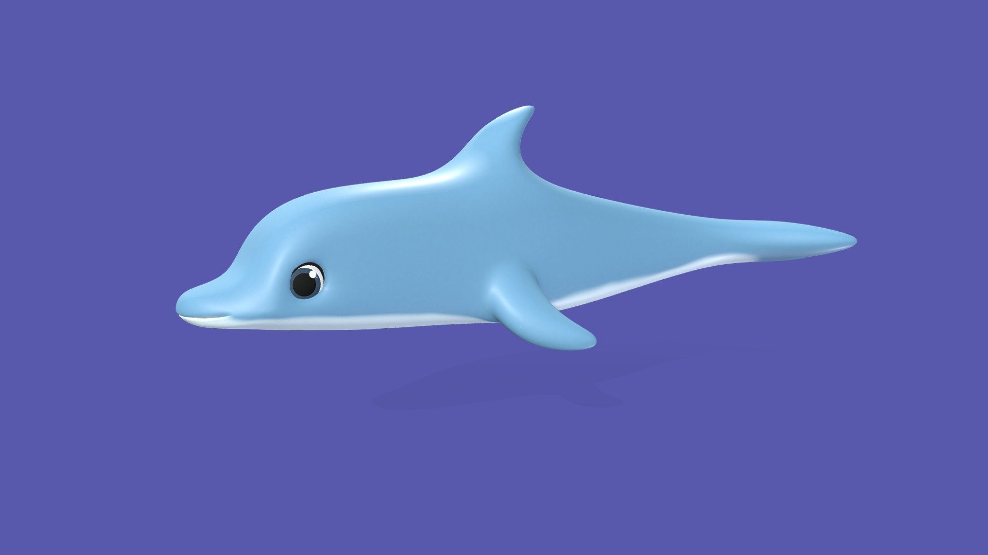 Stylized Toon Dolphin (rigged) 3d model