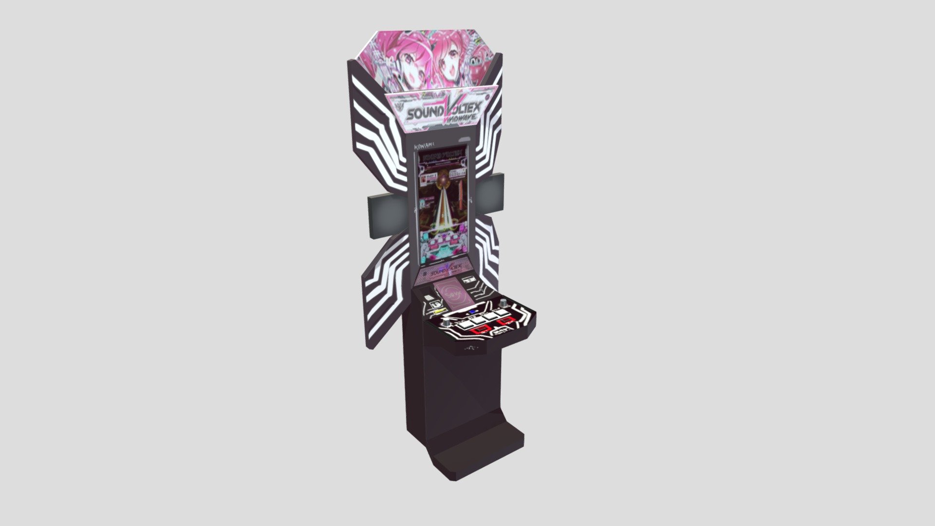 Sound Voltex Nemsys Model Arcade Cabinet 3d model