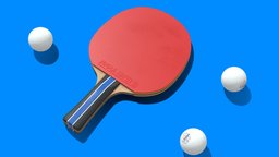 Ping Pong Paddle and Ball