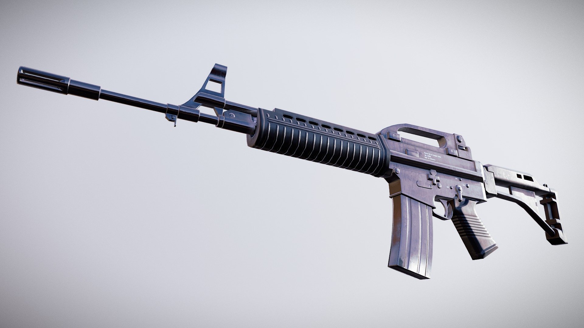 Pindad SS2-V2 Assault Rifle 3d model