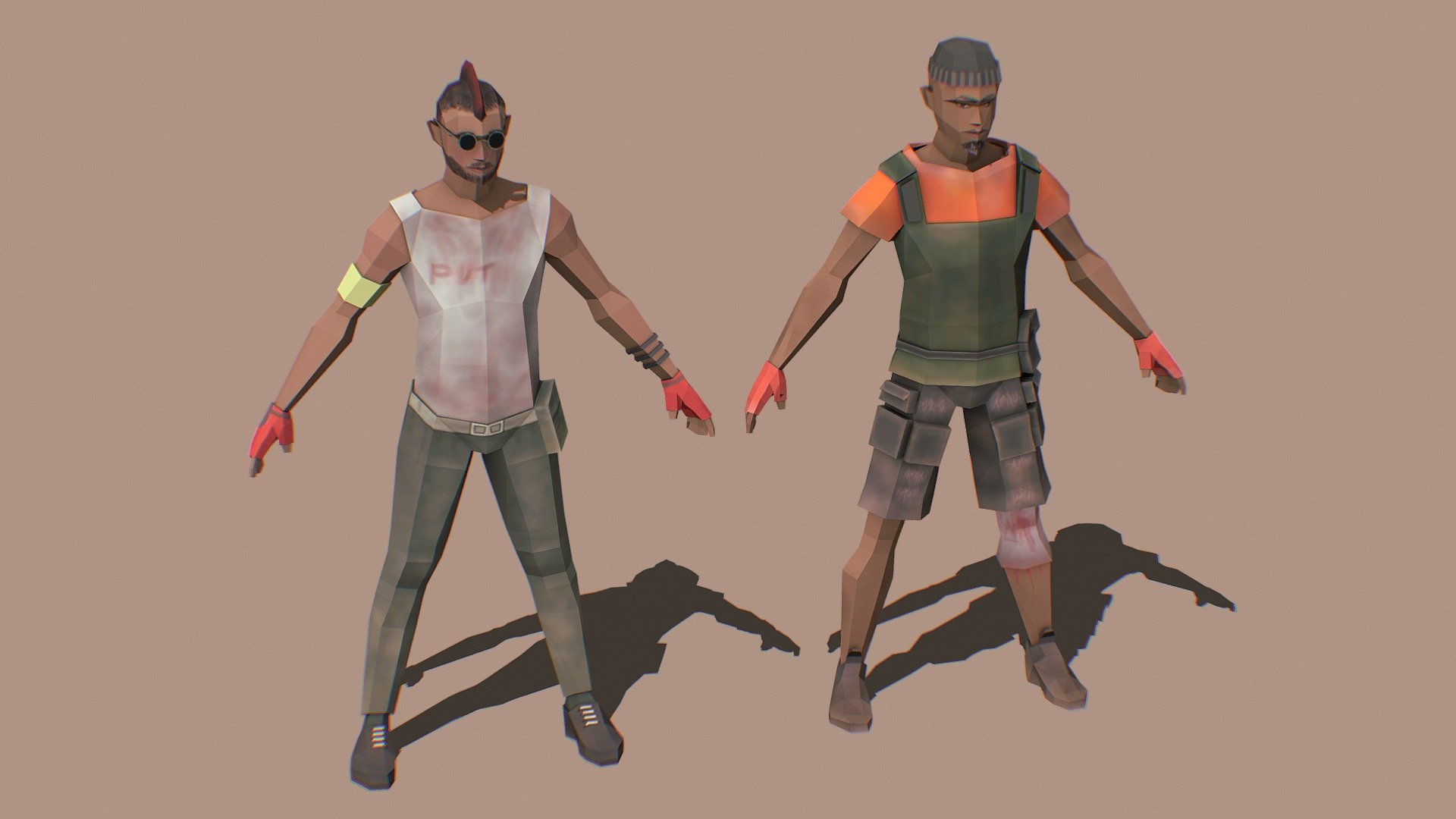 Terror | Characters | Lowpoly 3d model