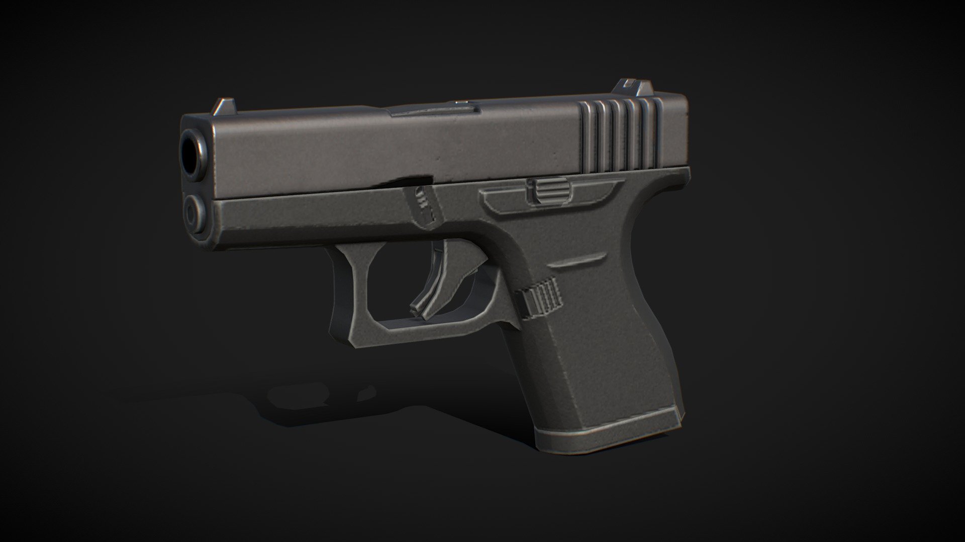 Lowpoly Generic Pistol 43 3d model