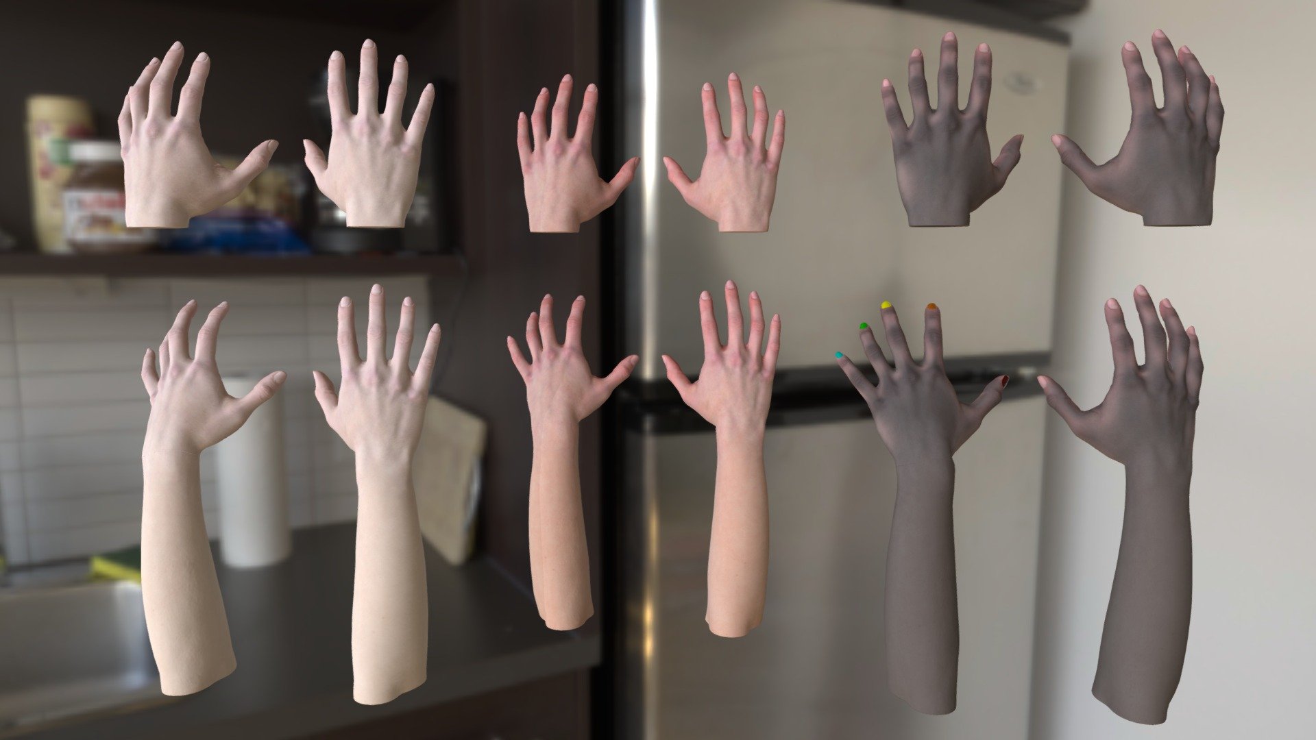 Leap Motion Realistic Female Hands Asset 3d model