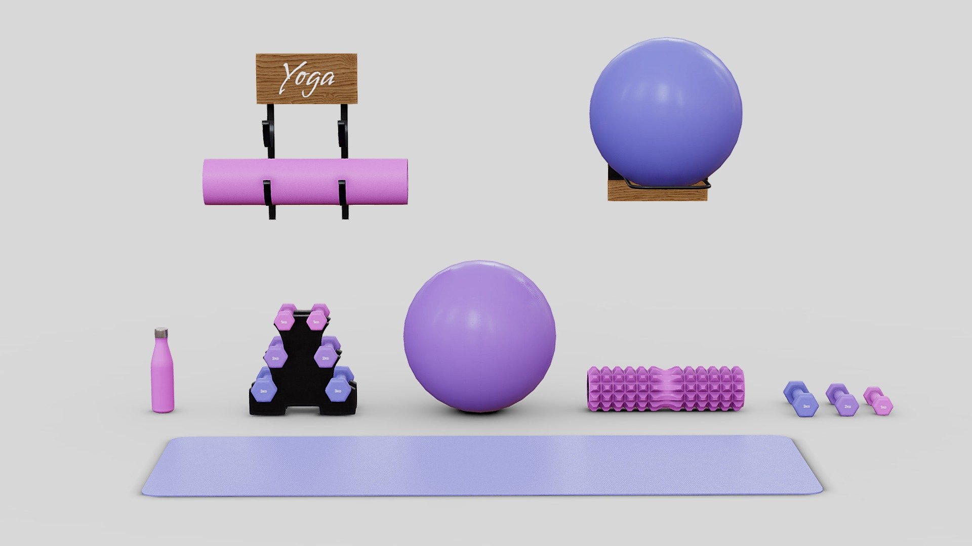 Game Ready | Yoga Equipment 3d model