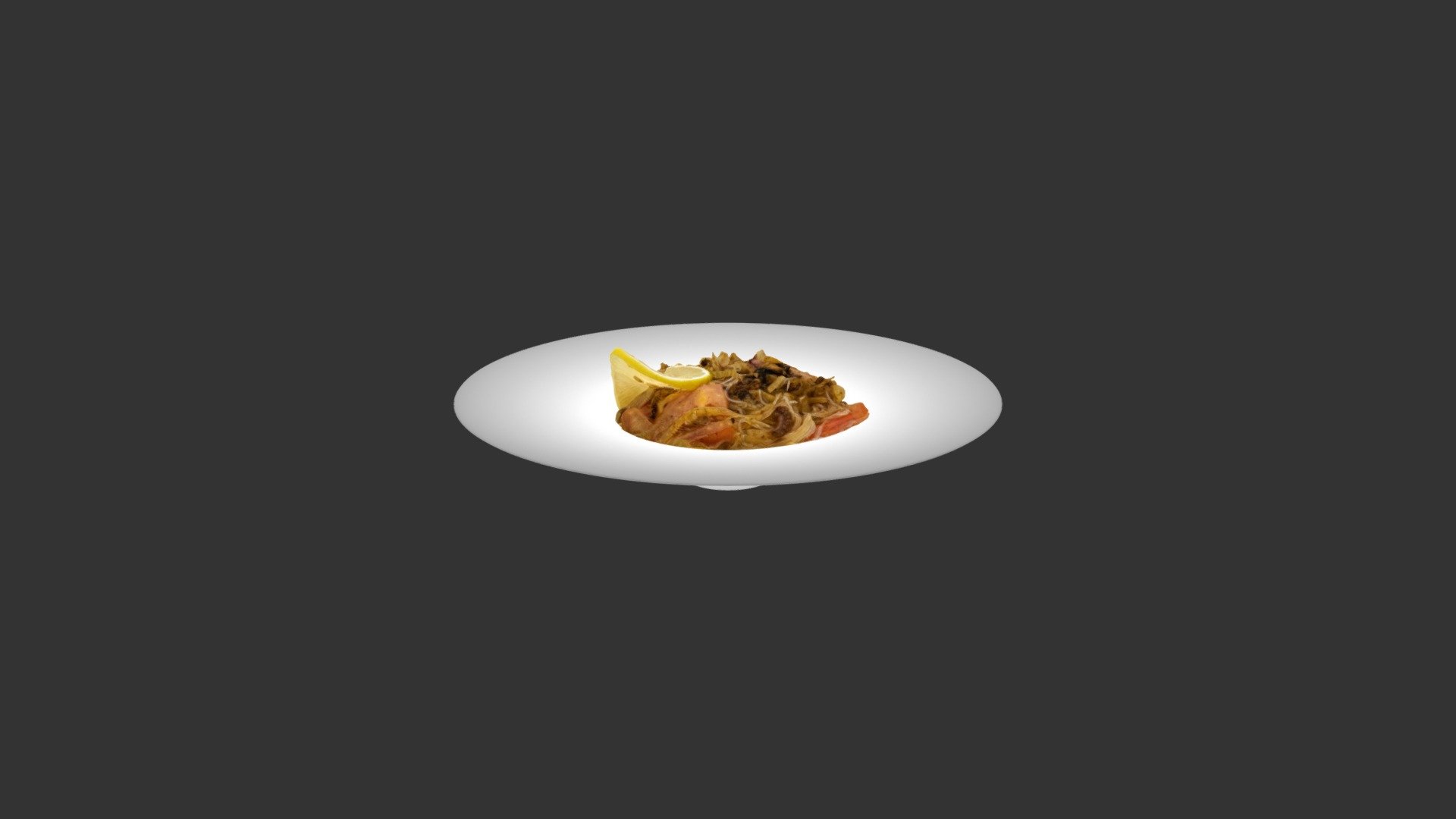 Transparent Noodle With Chicken 3d model