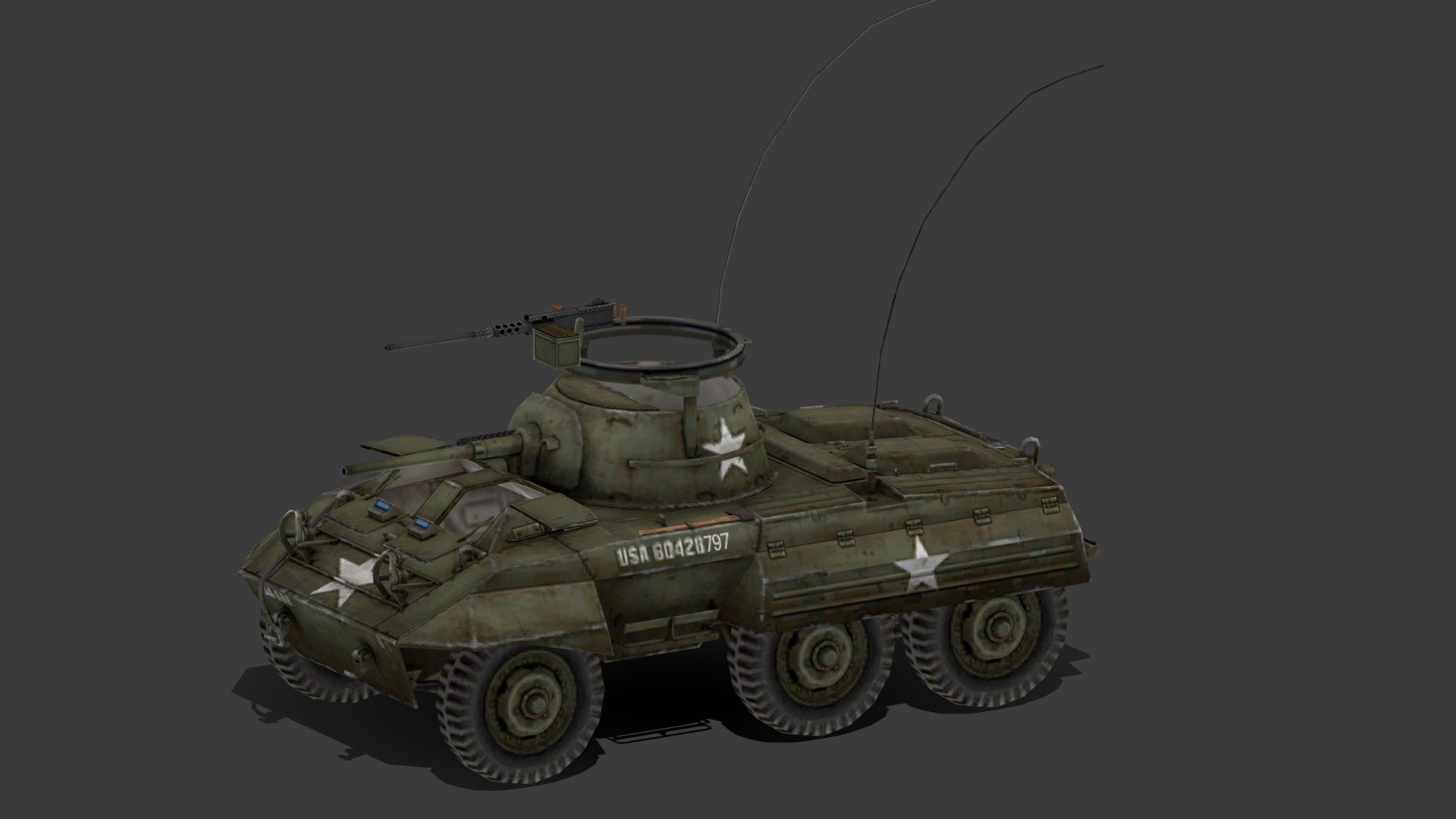 M8 Greyhound 3d model