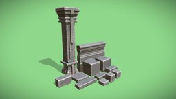 Hand-Painter Stylized Stone Bricks (Low Poly)