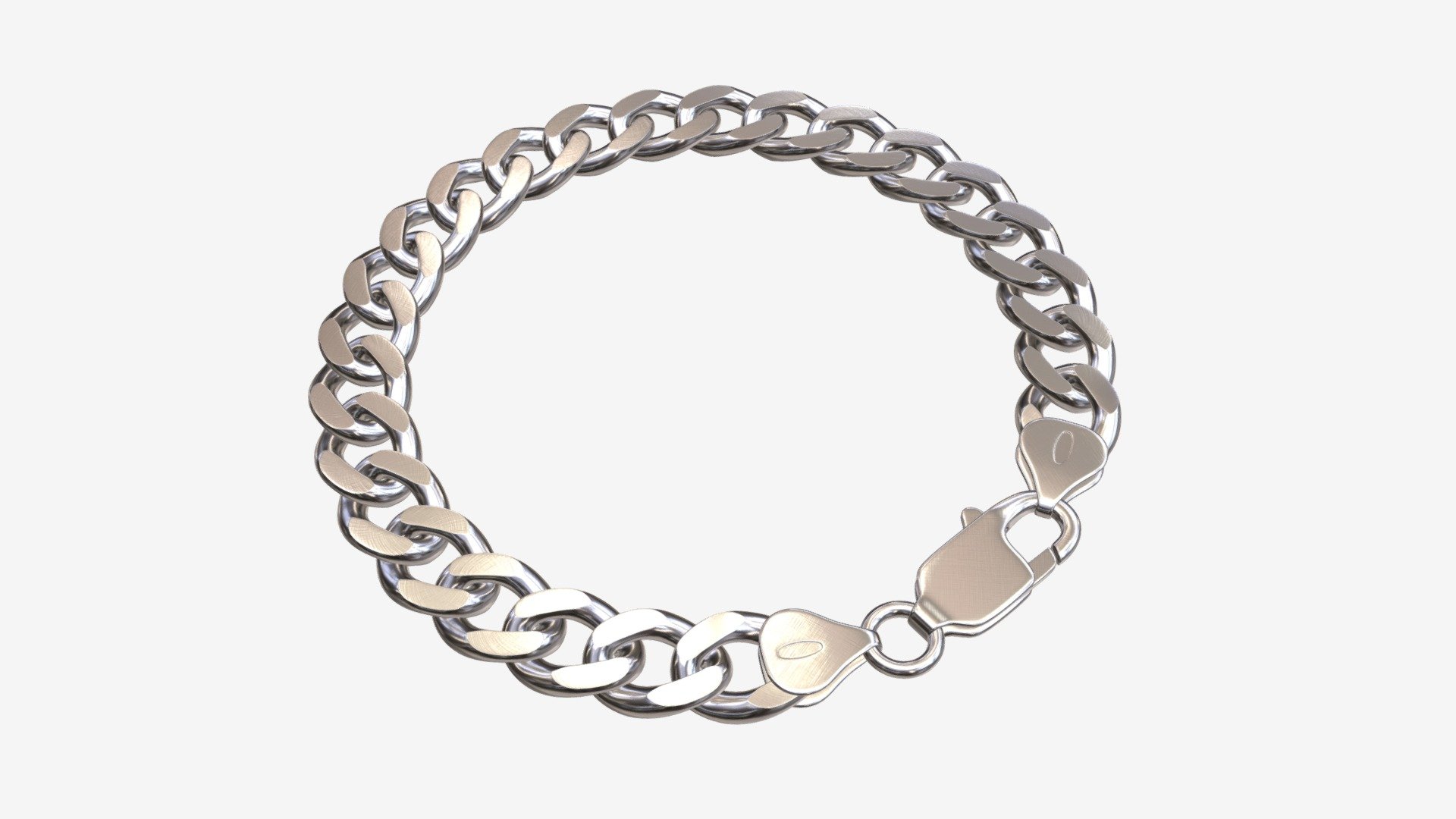 Chain bracelet locked 3d model