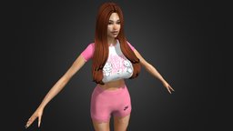 Ice Spice Y2K Pijamas 3D Model Blender Free