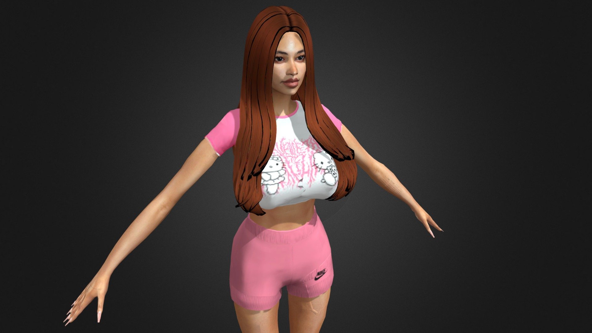 Ice Spice Y2K Pijamas 3D Model Blender Free 3d model