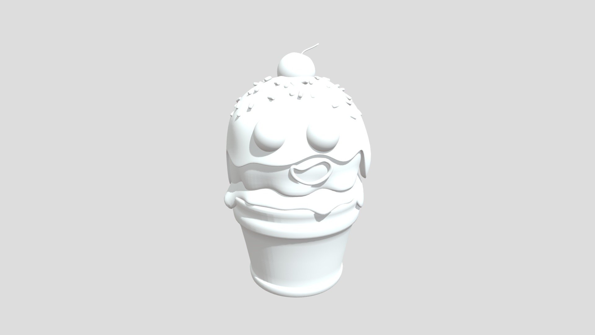 cute ice cream 3d model