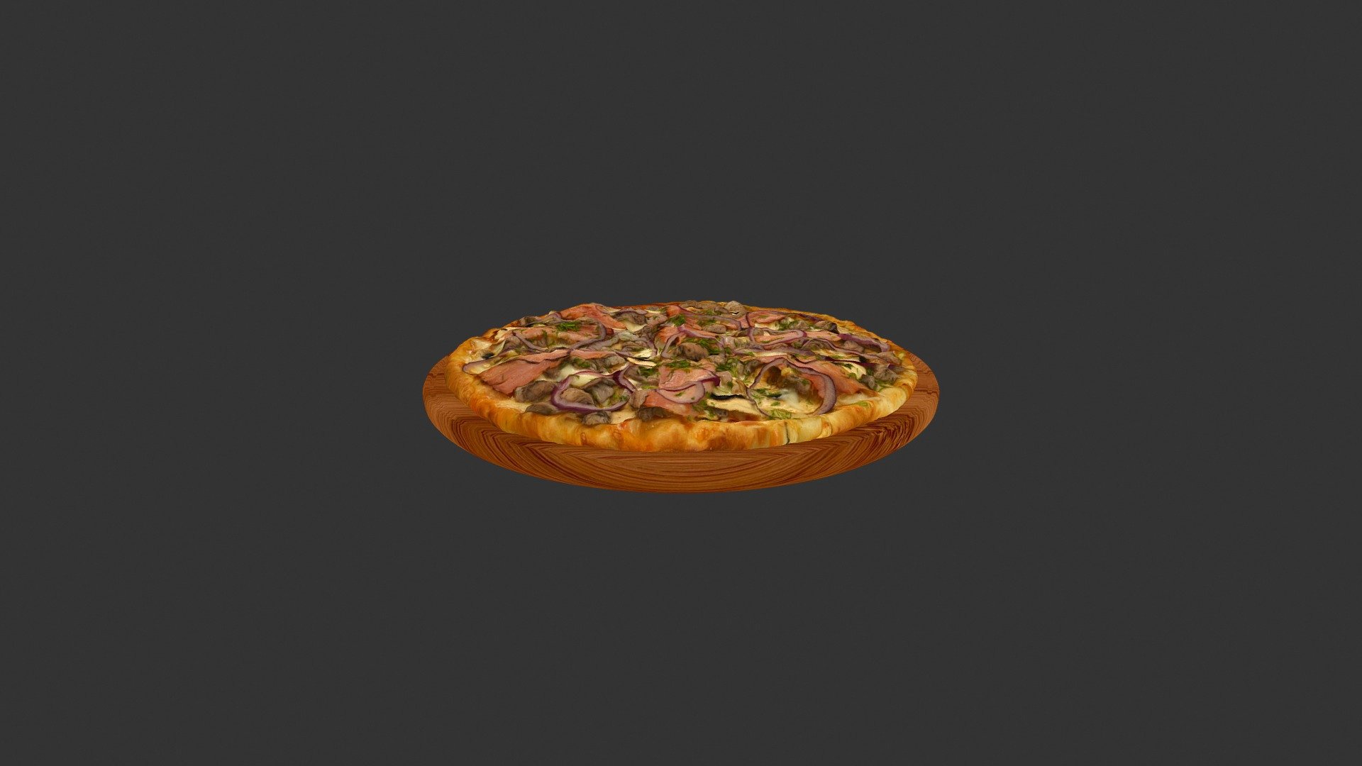 Піца Фантазія смаку (Bacon_onion_mix_pizza) 3d model