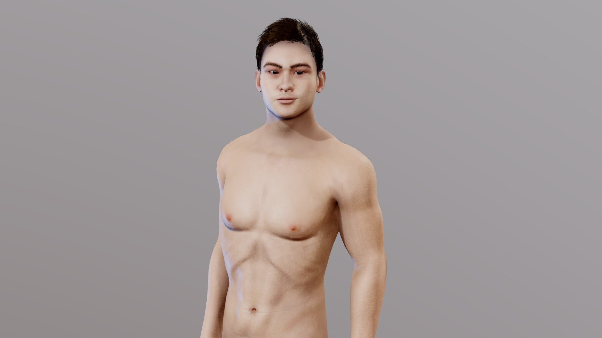 East Asian man 3d model