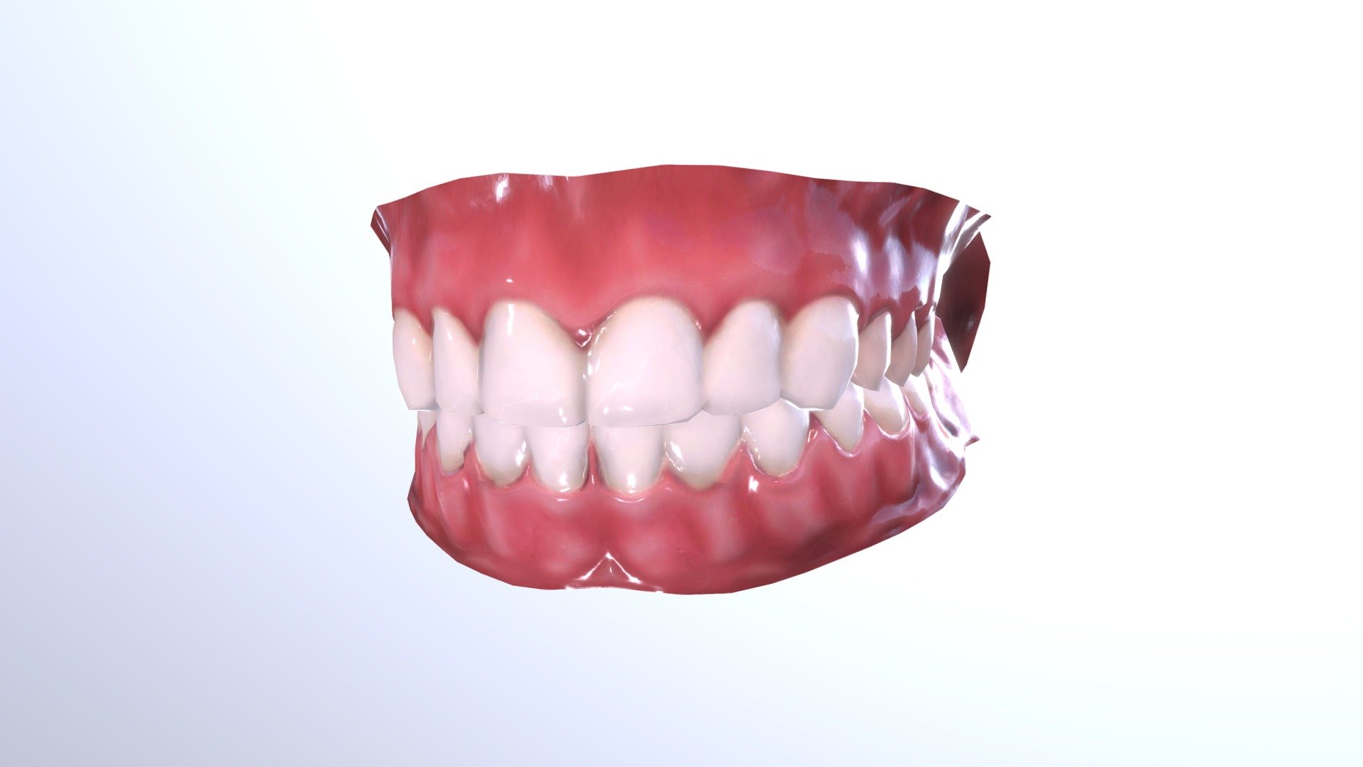 Mouth Teeth for Game Character Low-poly 3d model