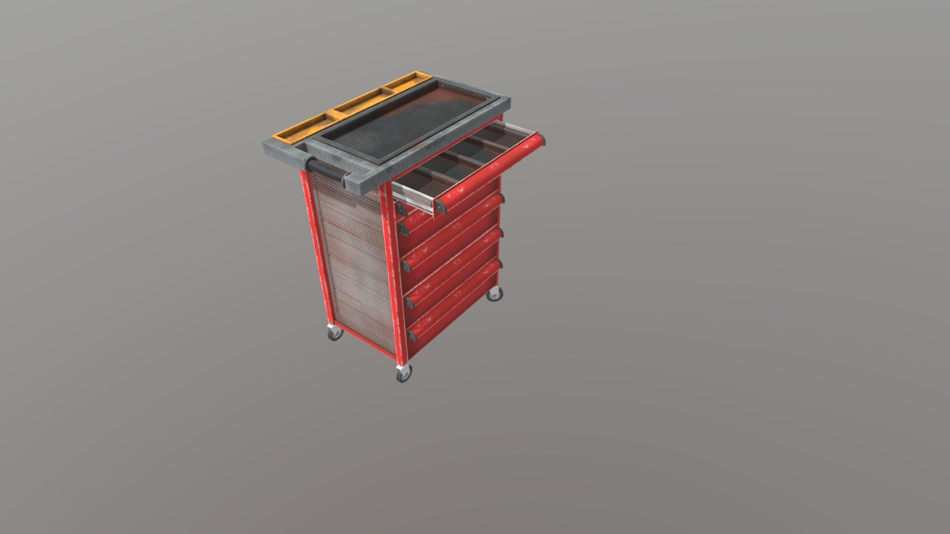 Mechanics Tool Chest with Top Box 3d model