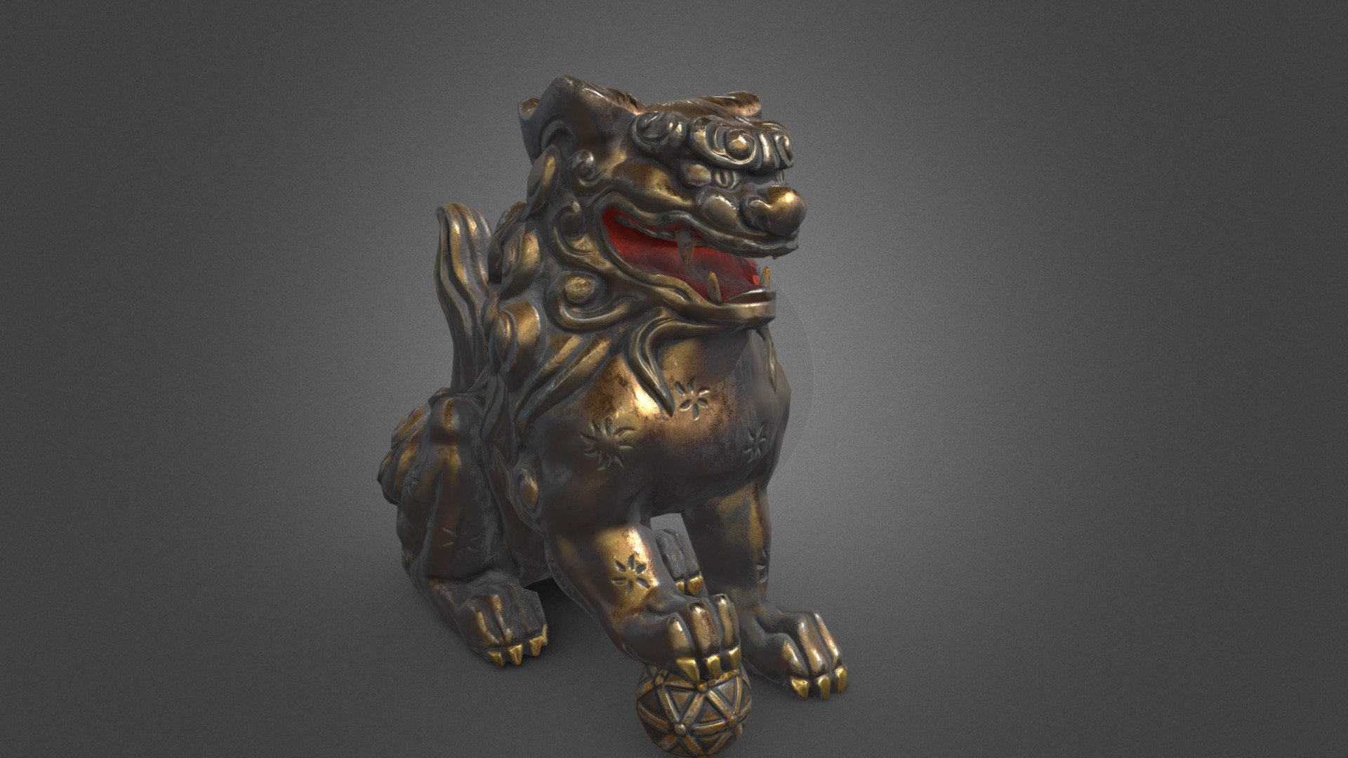 Komainu Statue 3d model