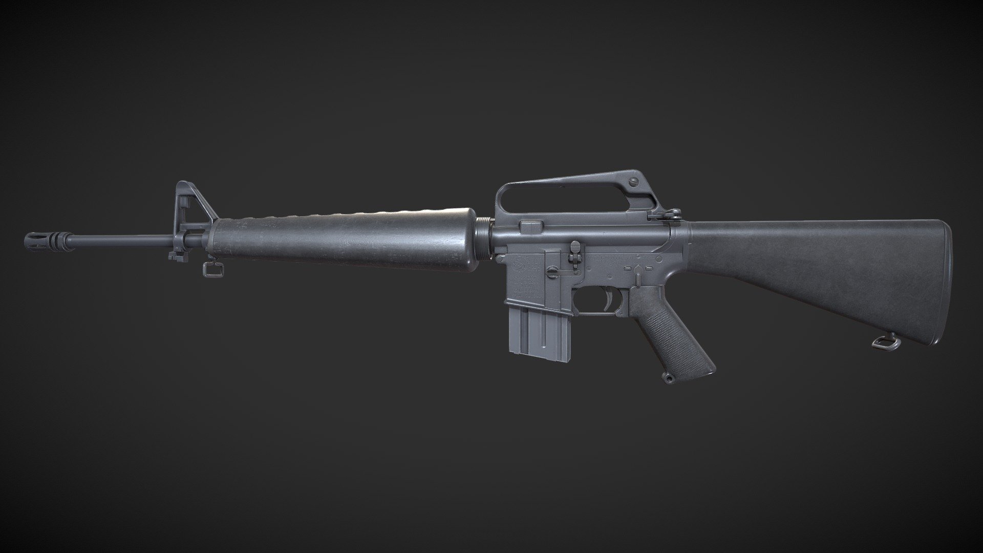 Colt M16A1 3d model