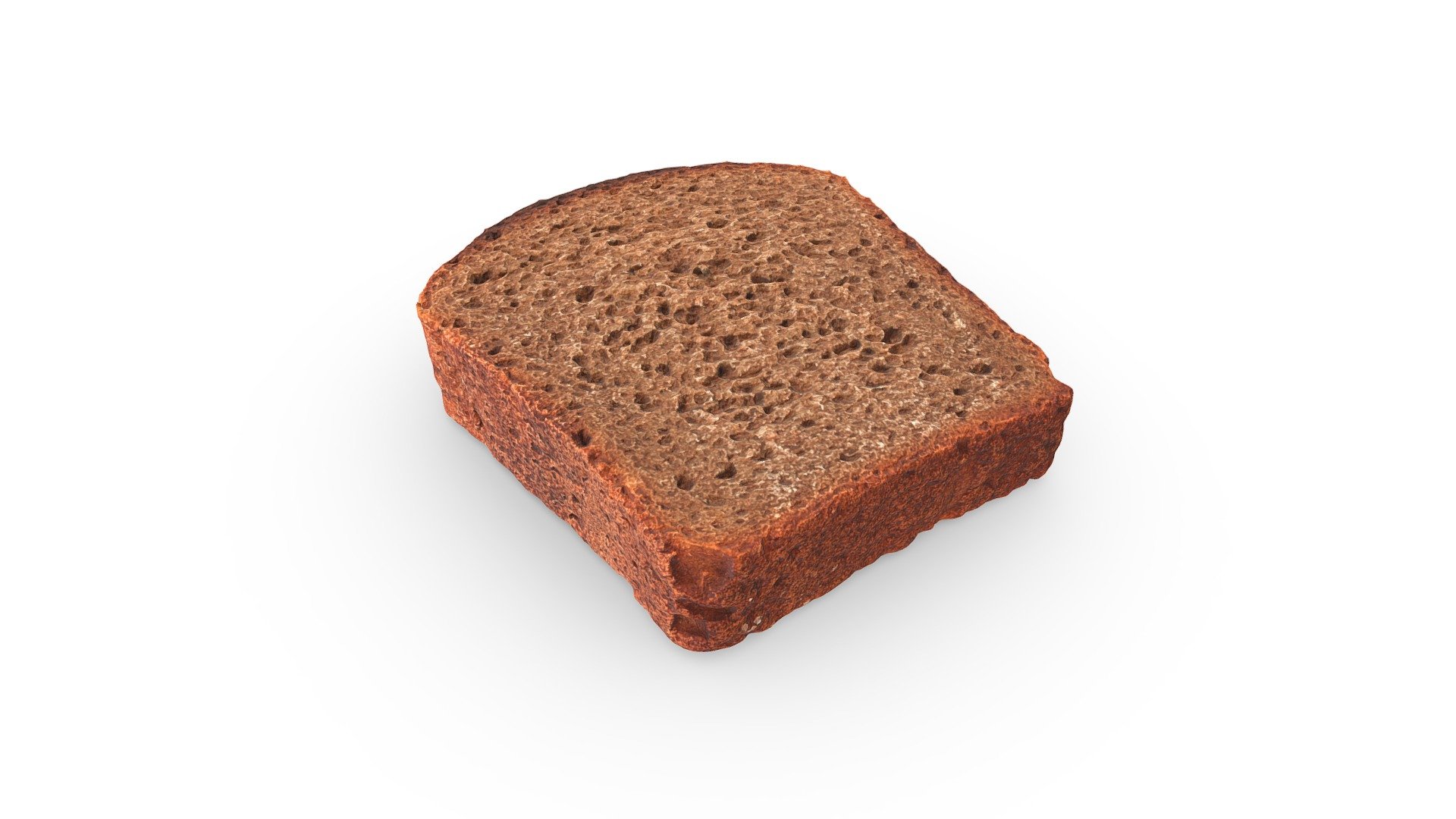 A Slice of Rye Bread 3d model