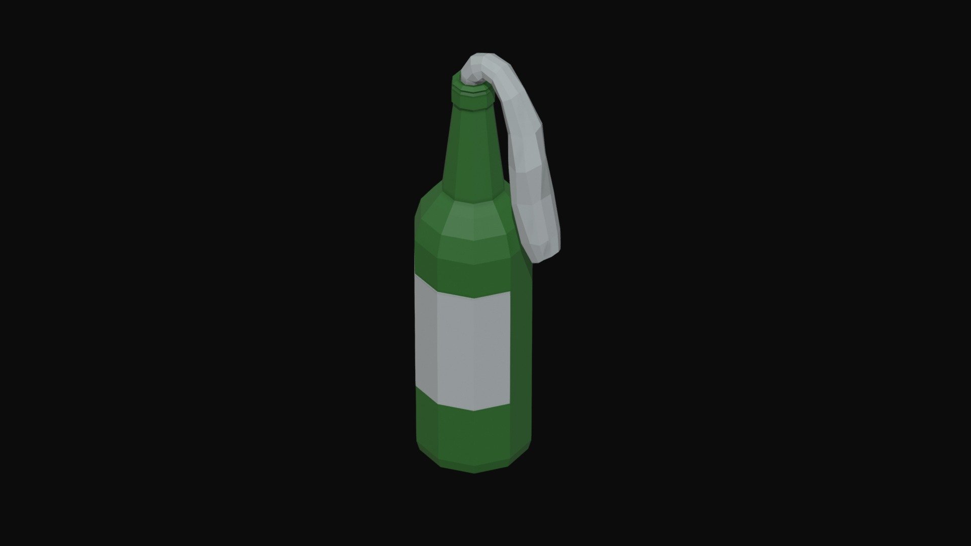 Molotov Low Poly 3d model