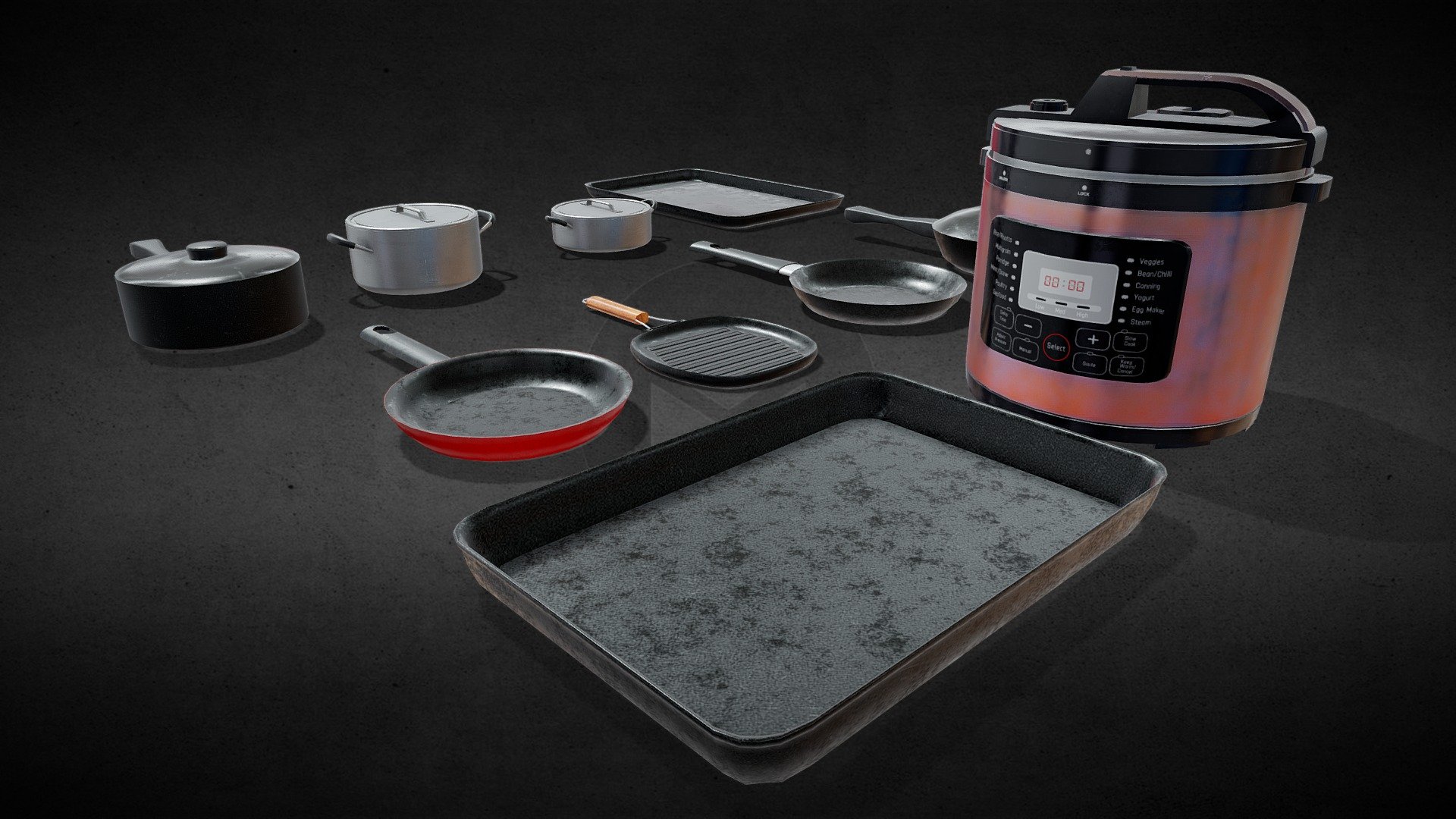 Cookware Set 3d model