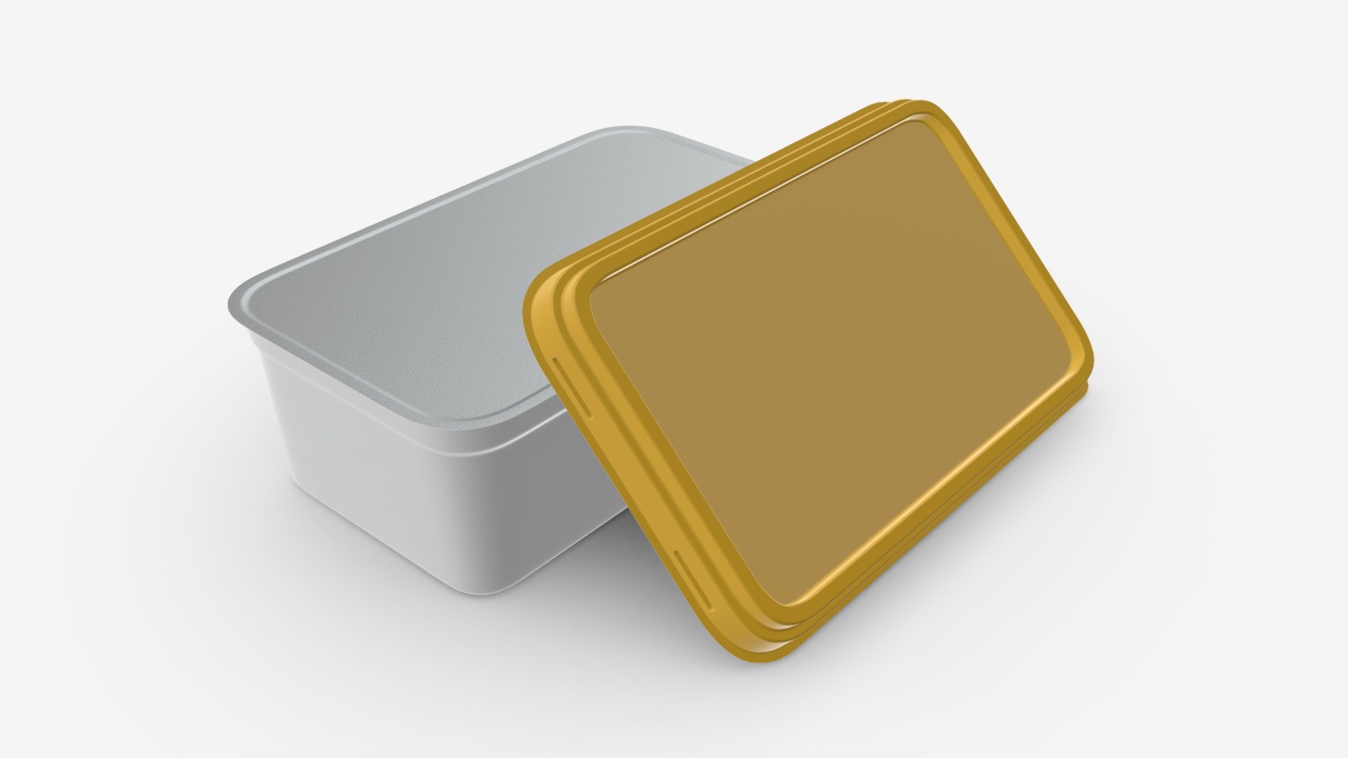 Margarine rectangular package 02 3d model