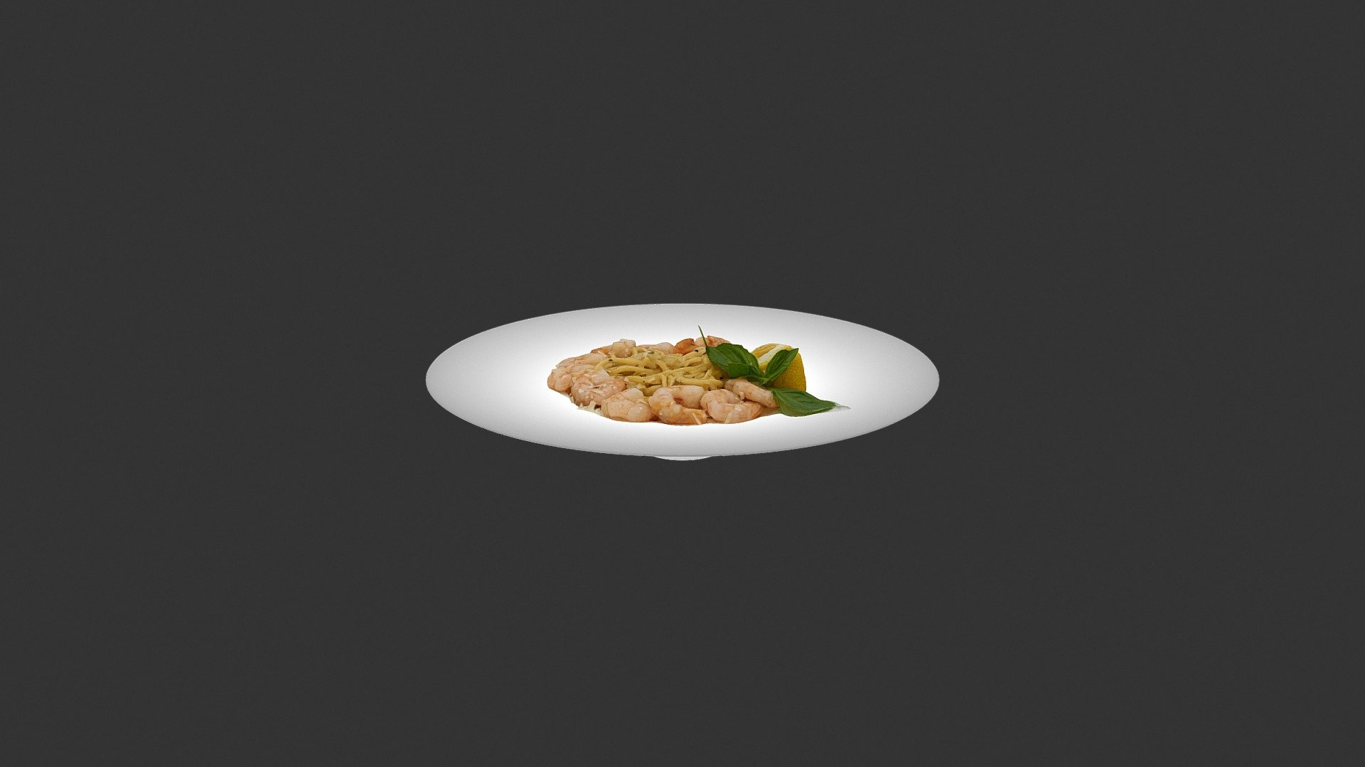 Pasta With Shrimp 3d model