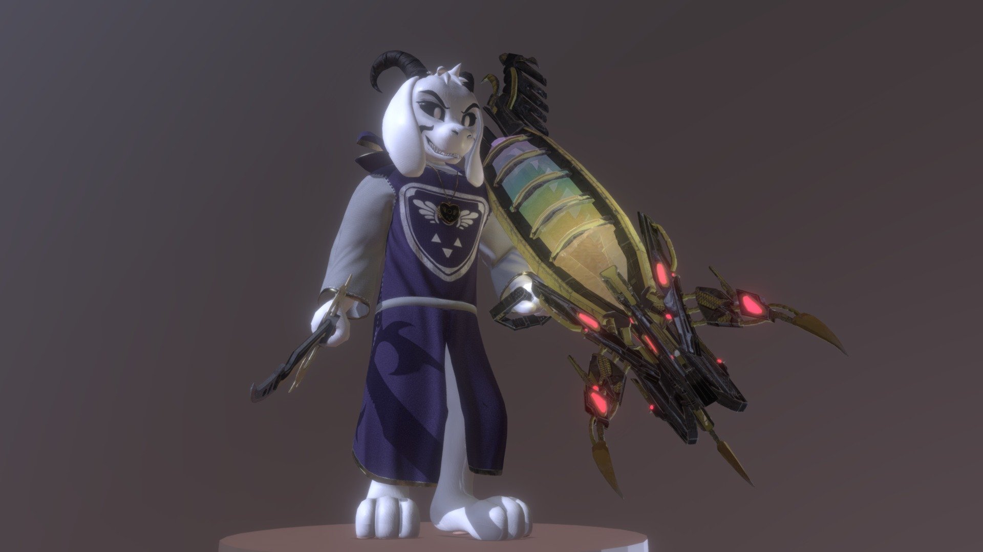 God Asriel Dreemurr 3d model