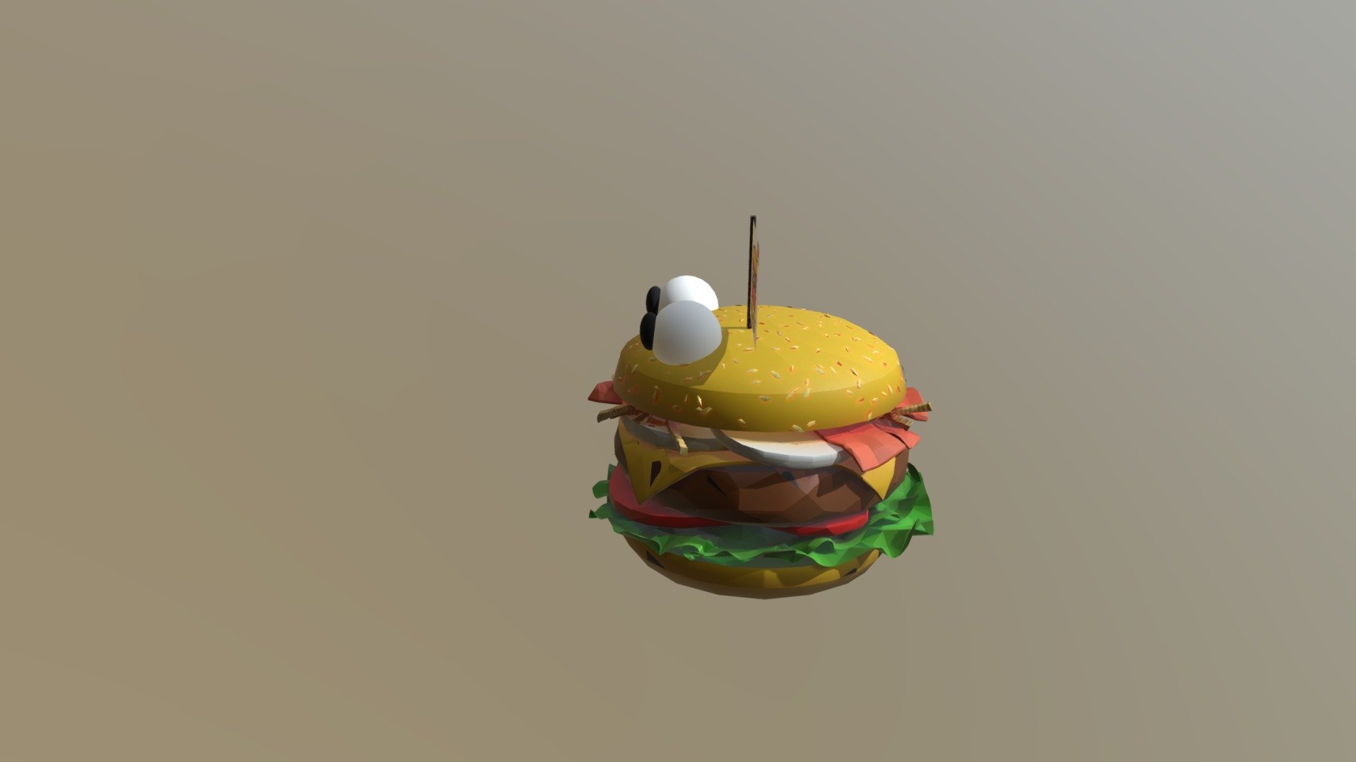 Burger Animation 3d model