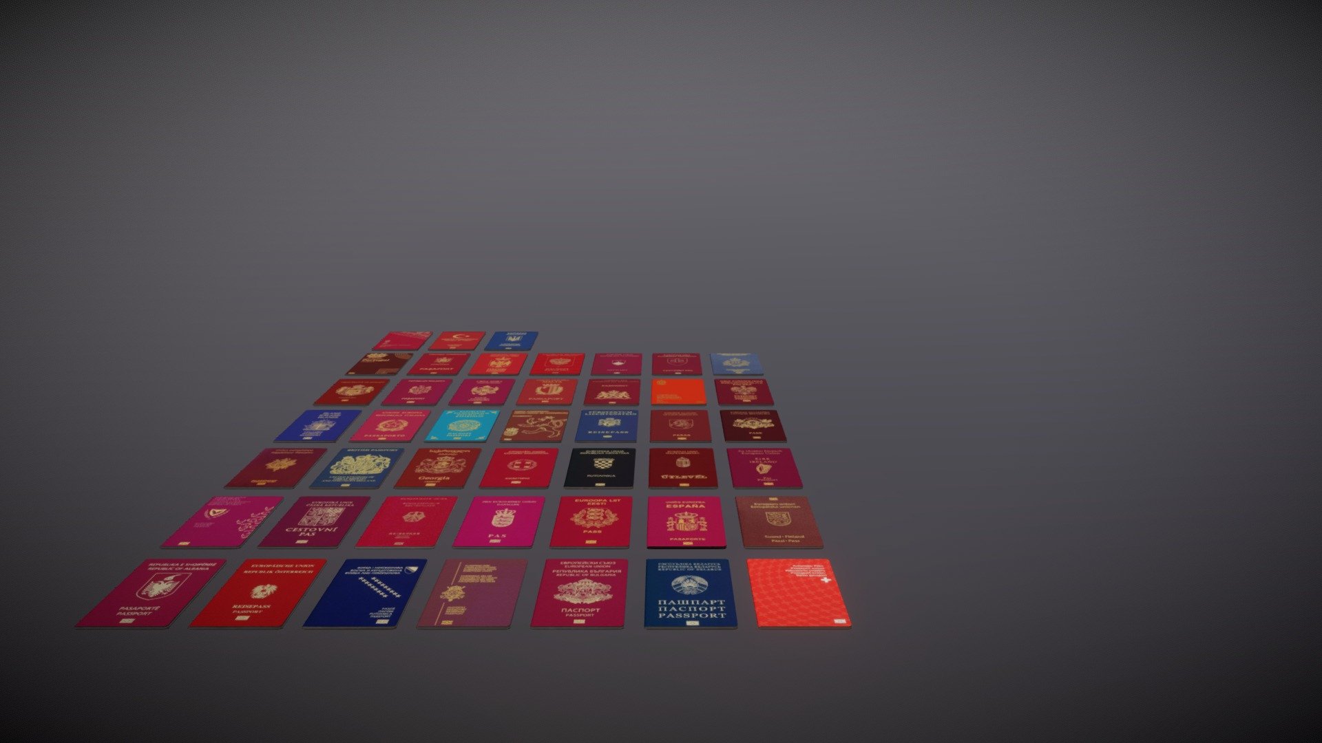 International Passports 3d model