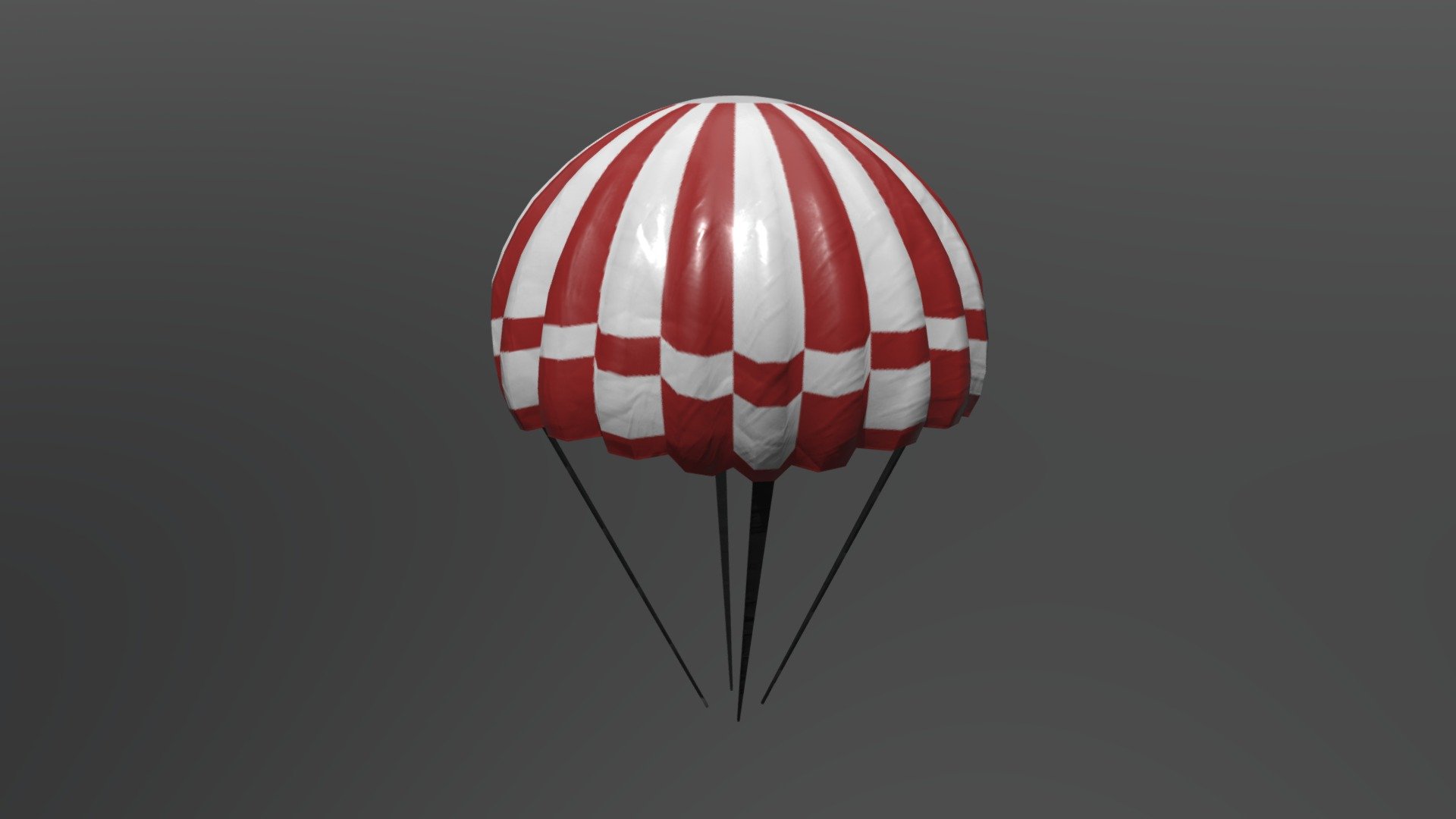 Parachute Asset Round Red 3d model