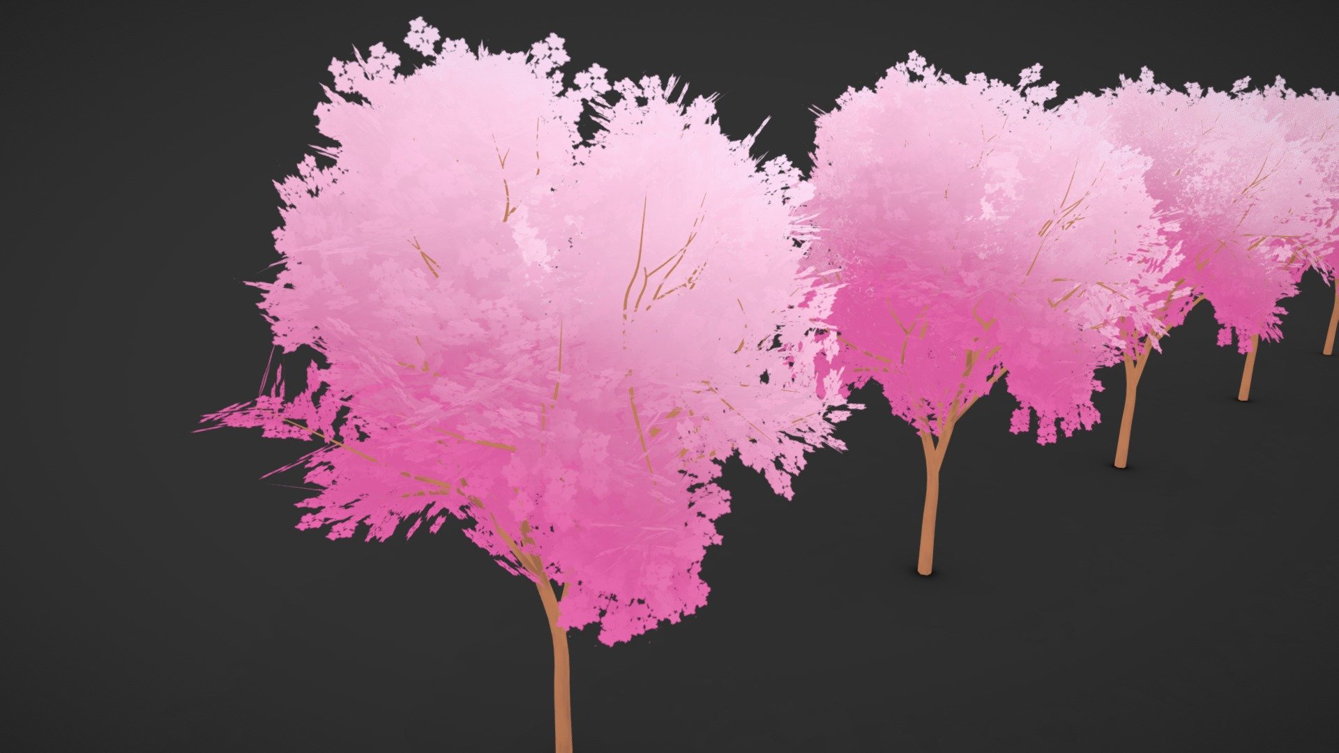 Stylized Cherry tree 3d model