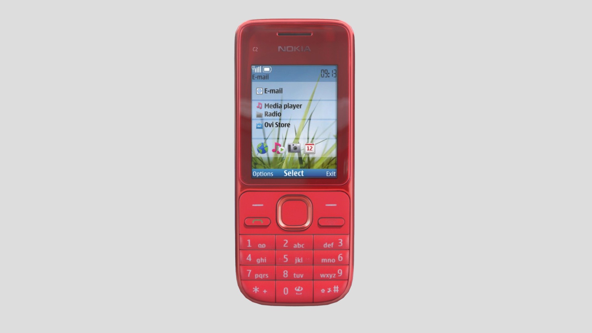 Nokia_C2-01_Red 3d model