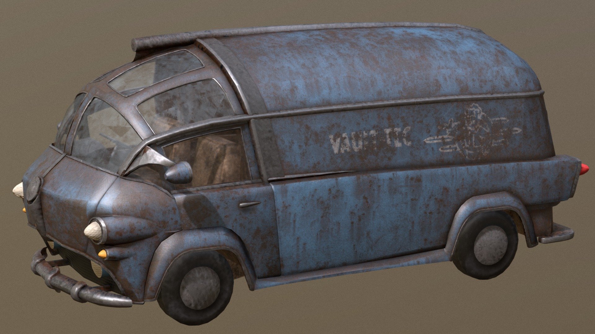 VAULT-TEC  car rust 3d model