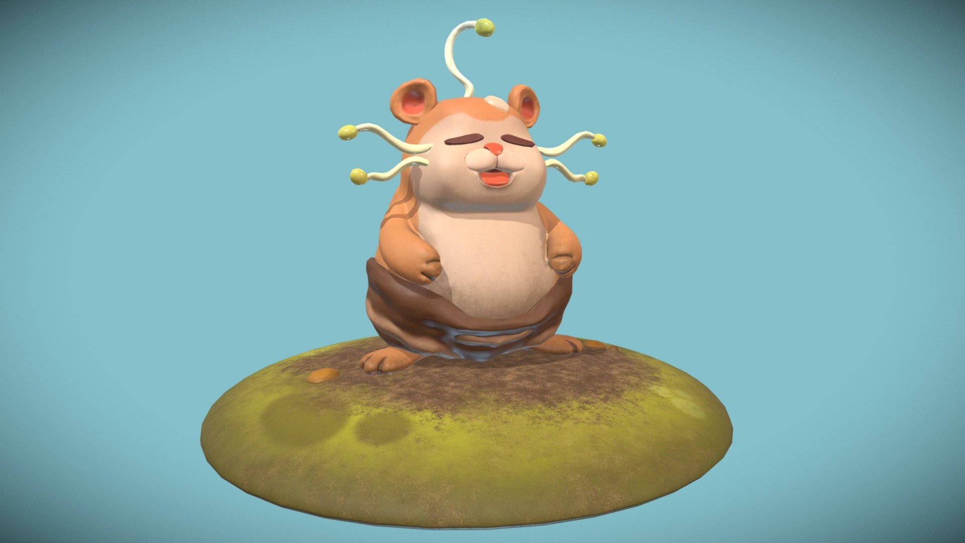 Cute creature: Yamster 3d model