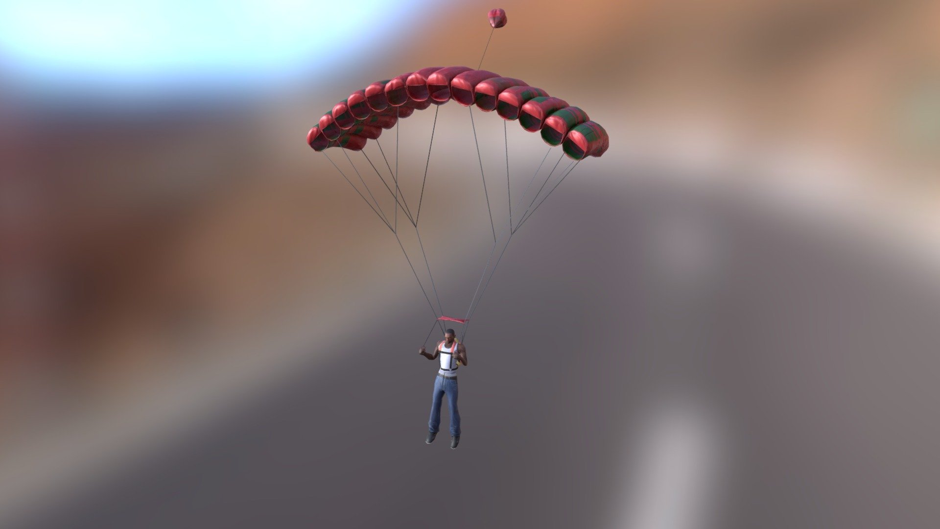 CJ PARACHUTING 3d model