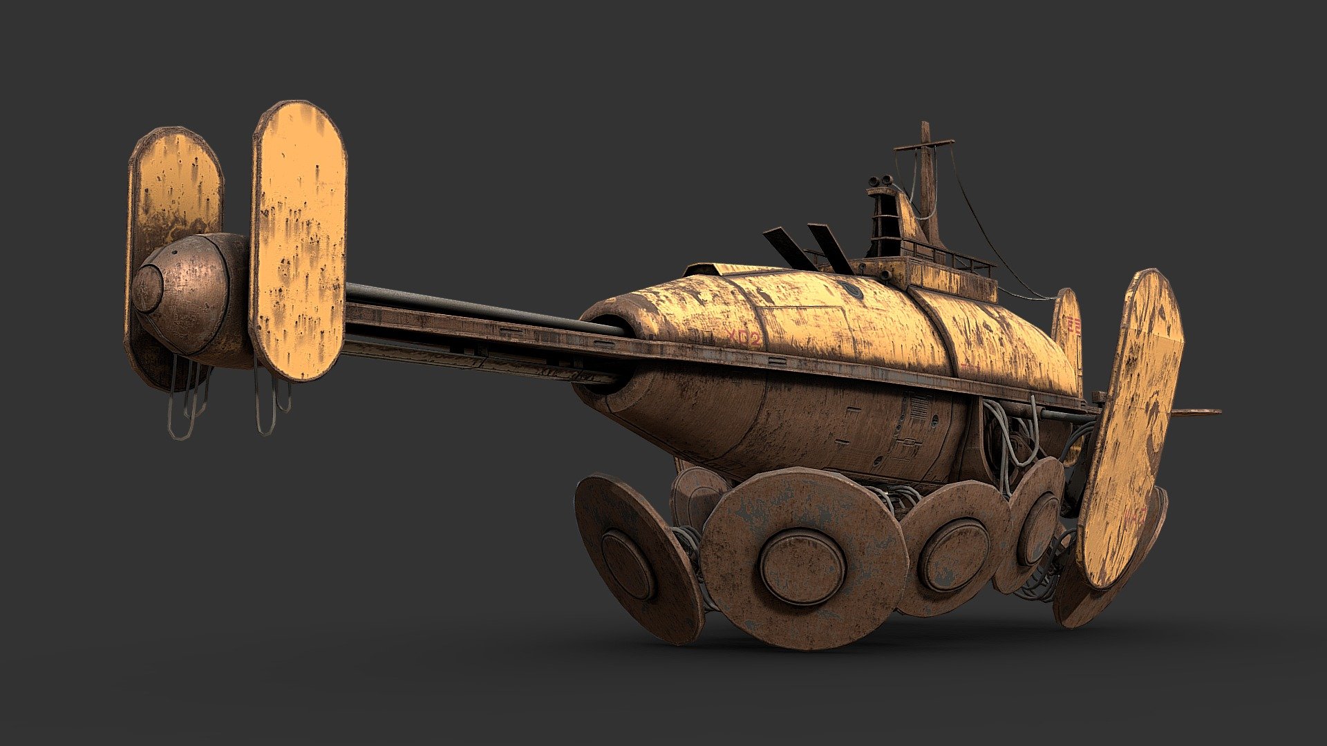 Derelict Hovership 3d model