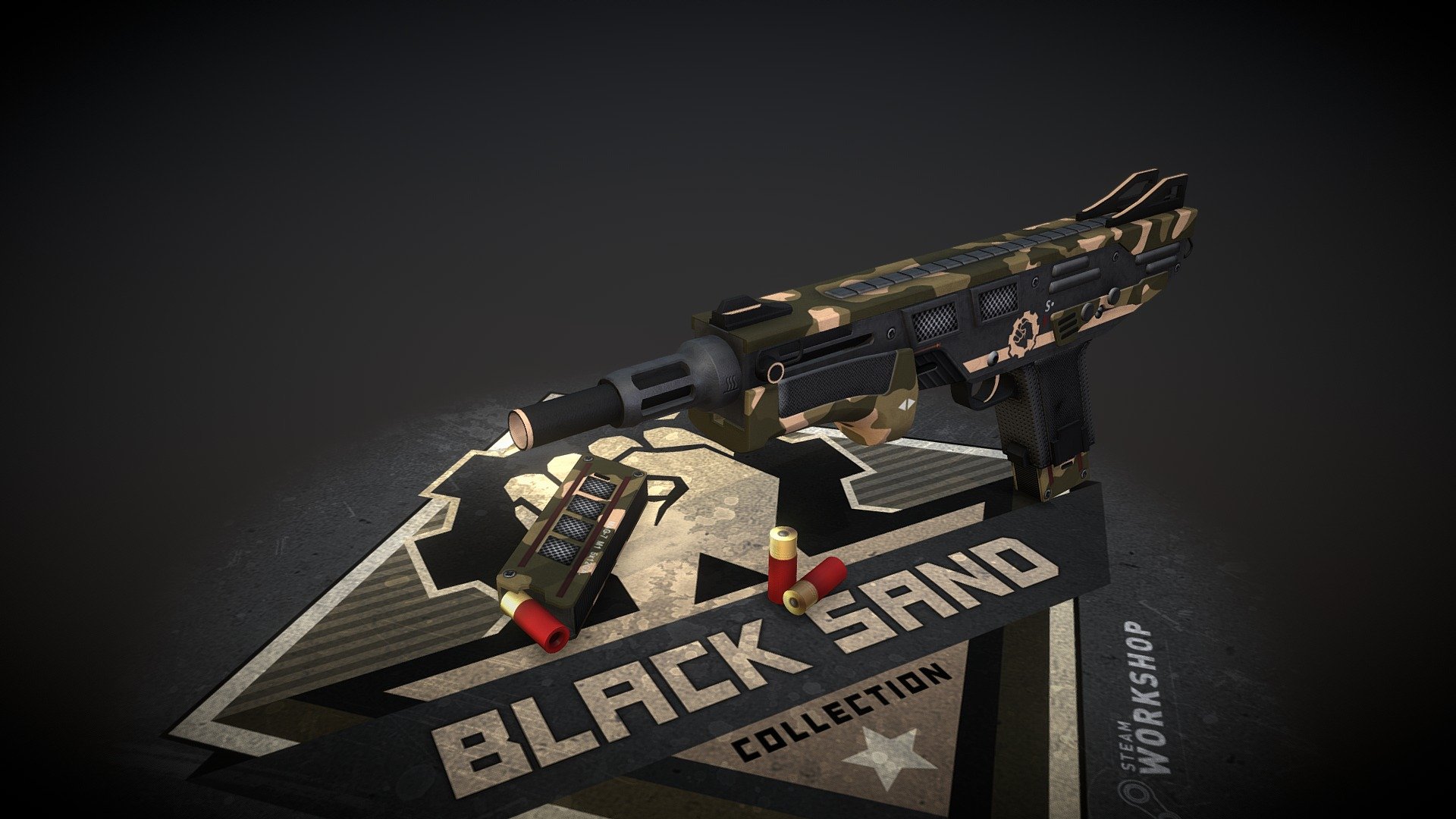 MAG-7 | BLACK SAND 3d model