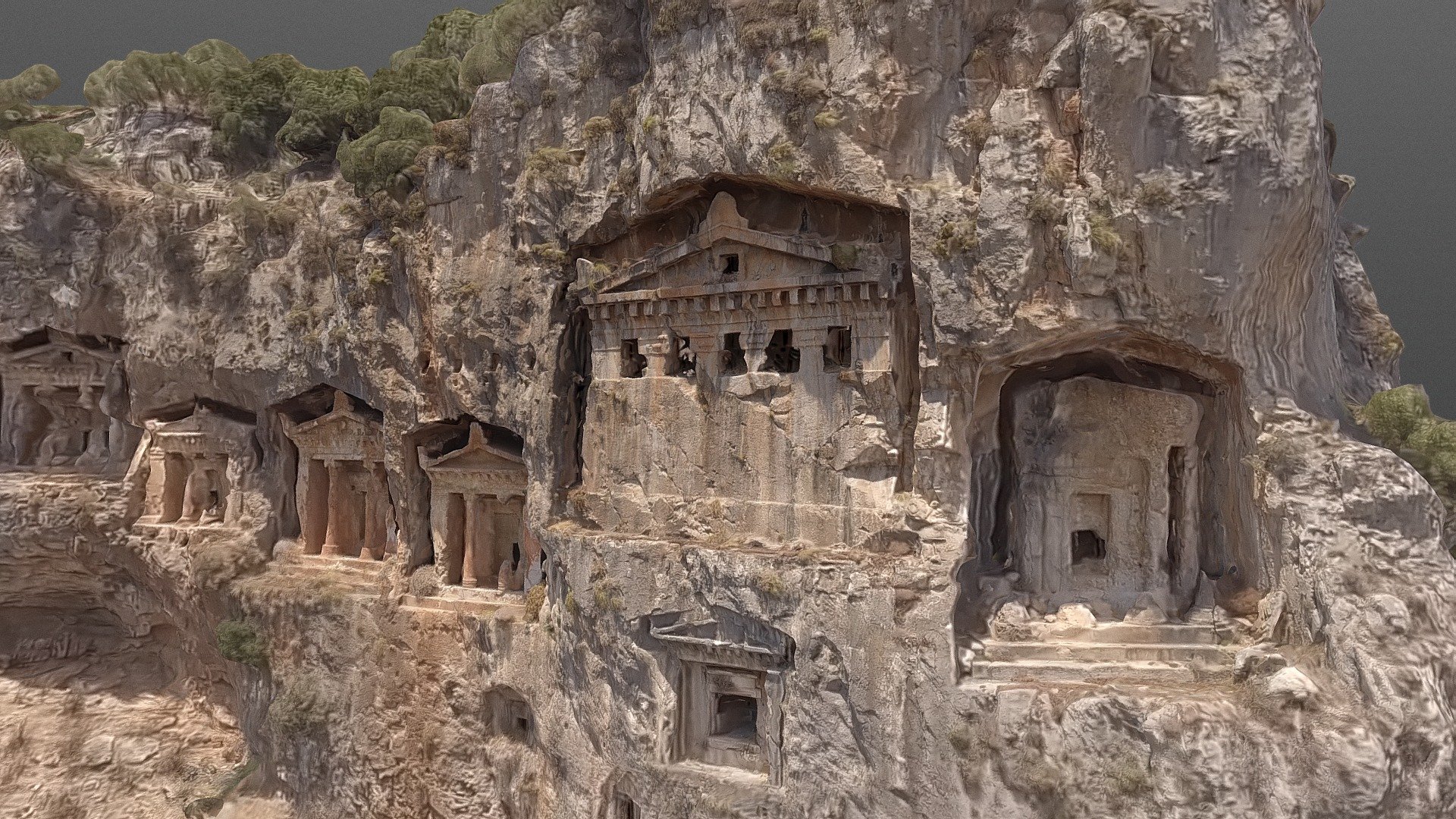 Lycian cliff tombs, Dalyan 3d model