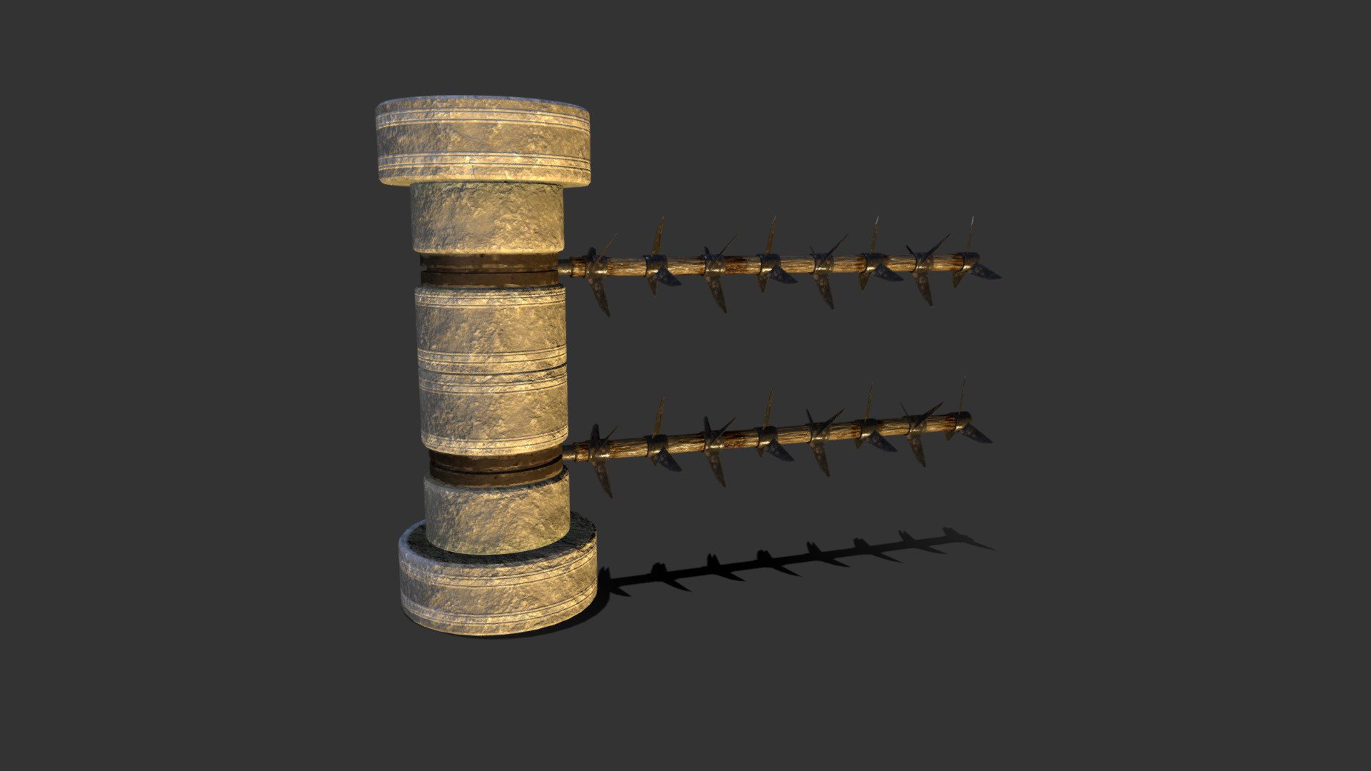 Rotating bladed rod trap "Haymaker" 3d model