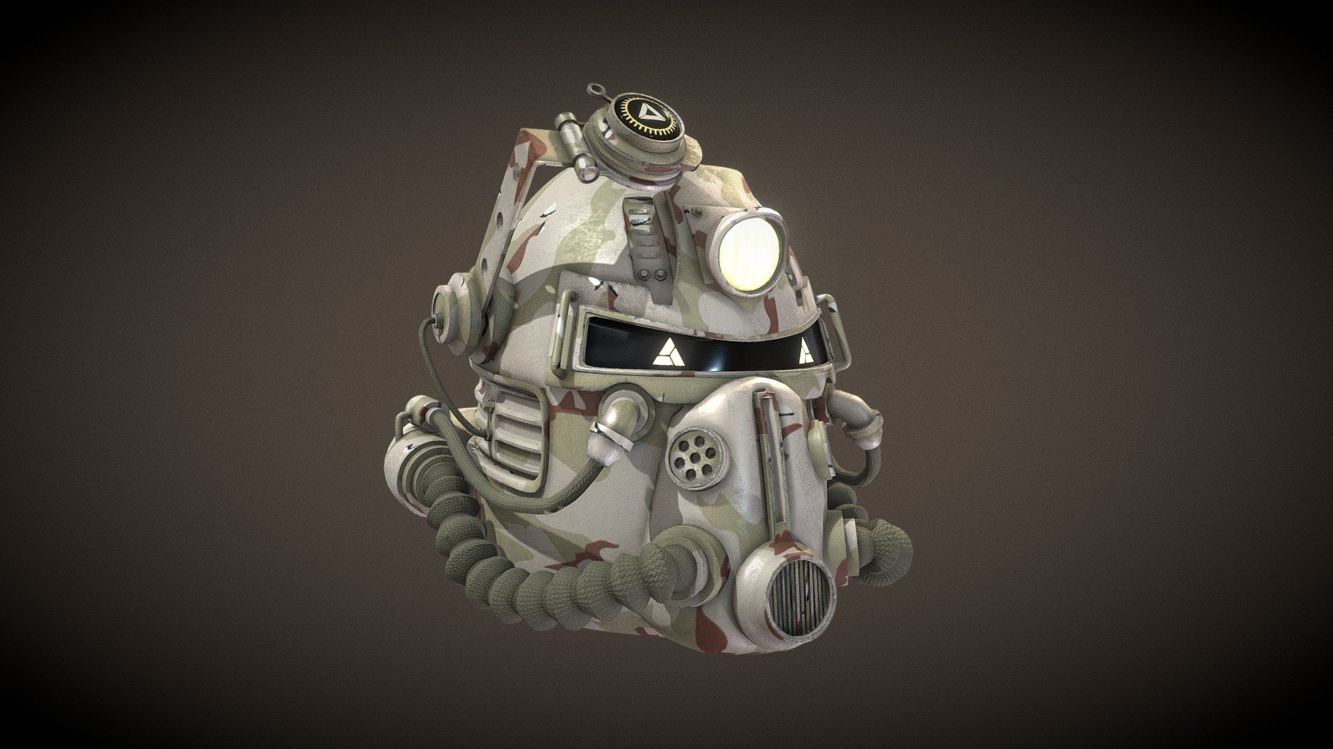 Fallout T-51B Helmet "Desert Joe" 3d model