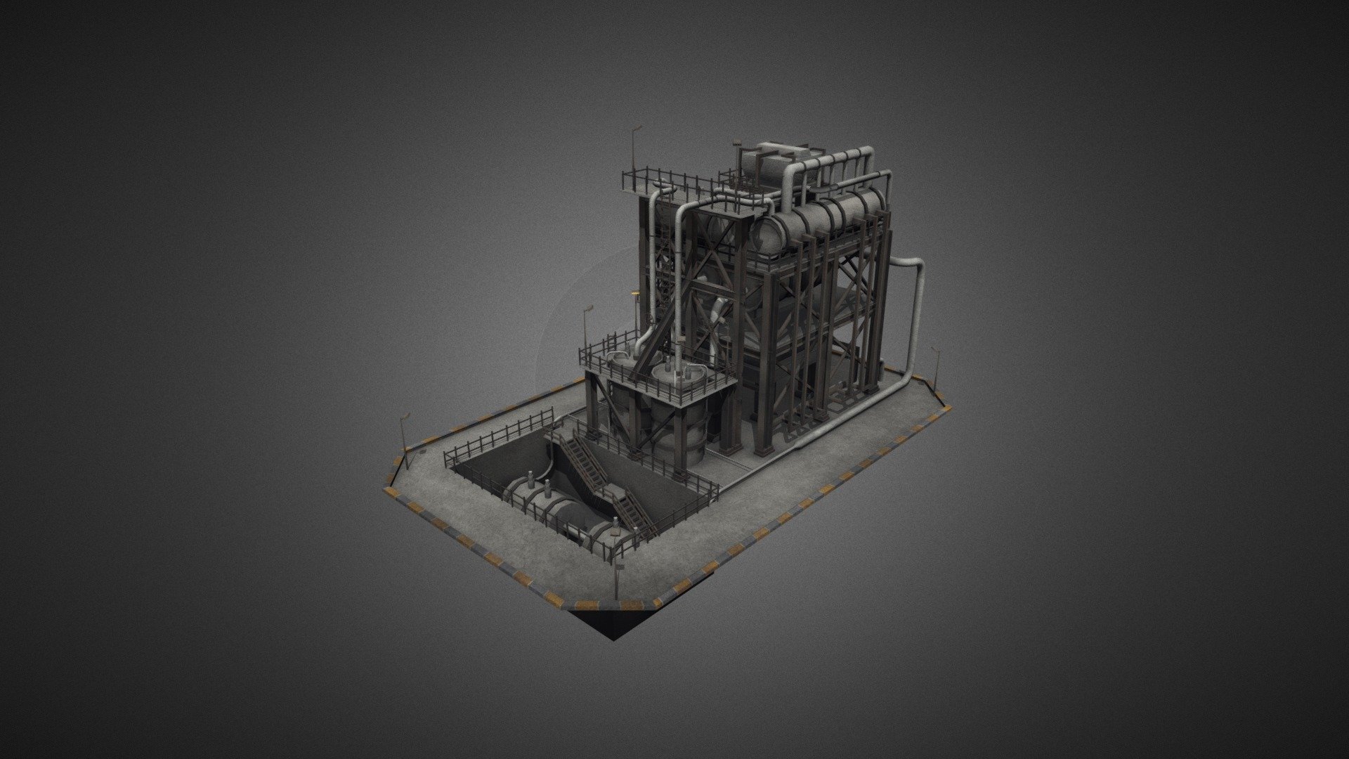 Oil Refinery 05 3d model