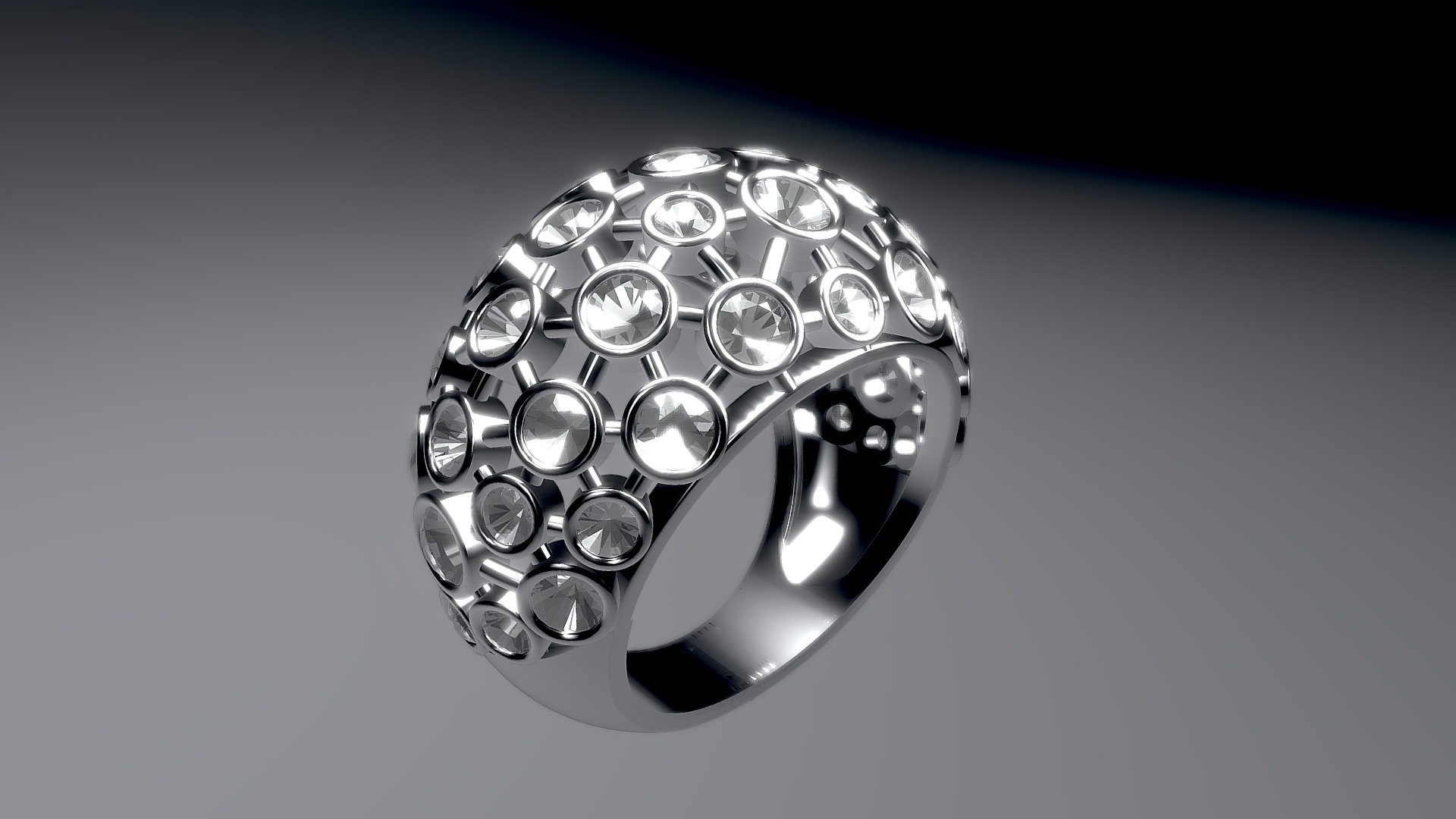 Jewelry. Diamonds ring 3d model