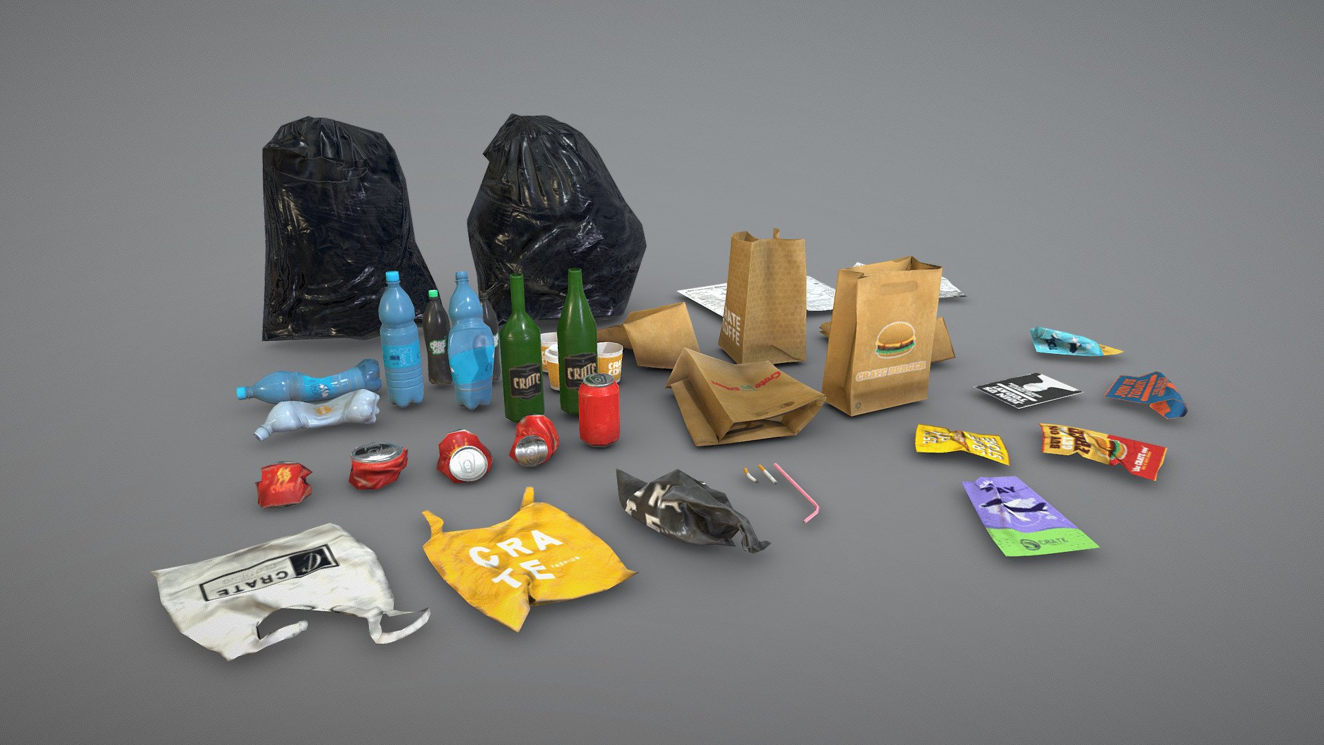 Trash Kit (Free) 3d model