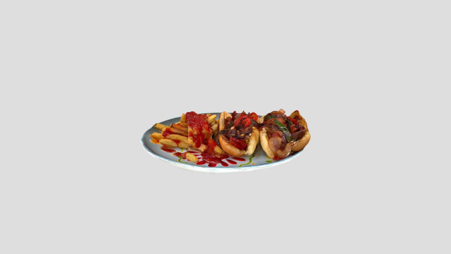 BaconWrappedHotDogModel 3d model