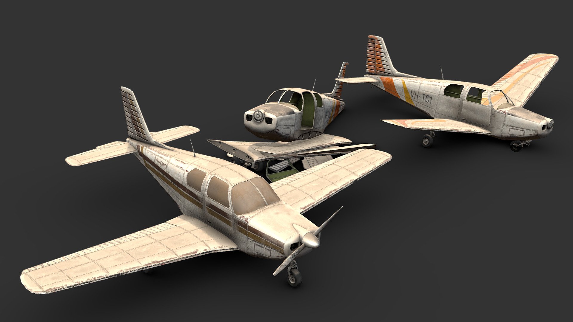 Junk Airplane 3d model