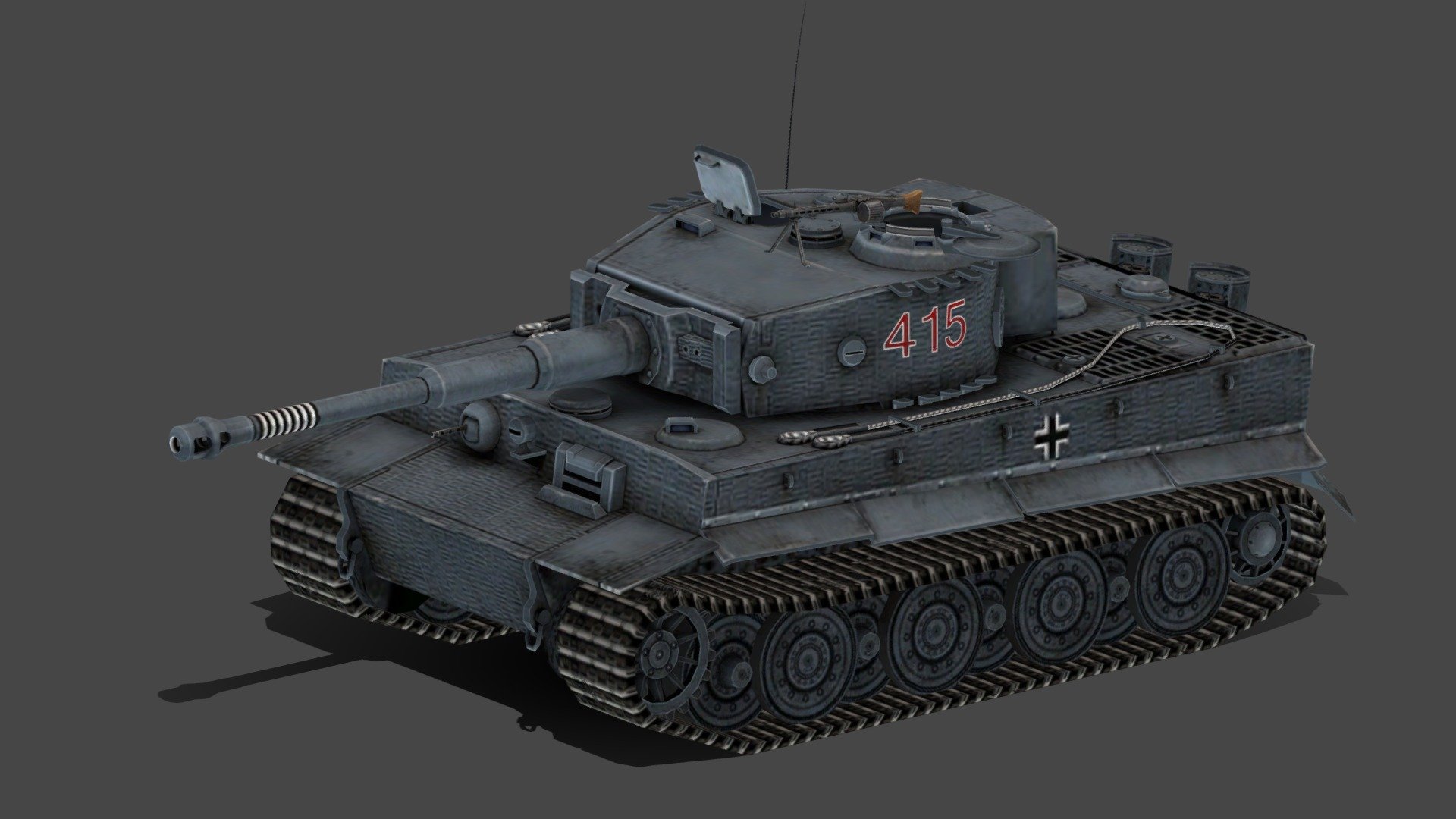 Veteran Tiger Tank 3d model