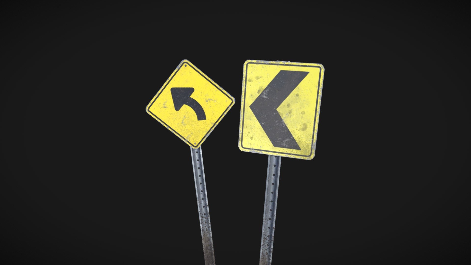 Dirty Street Signs 3d model