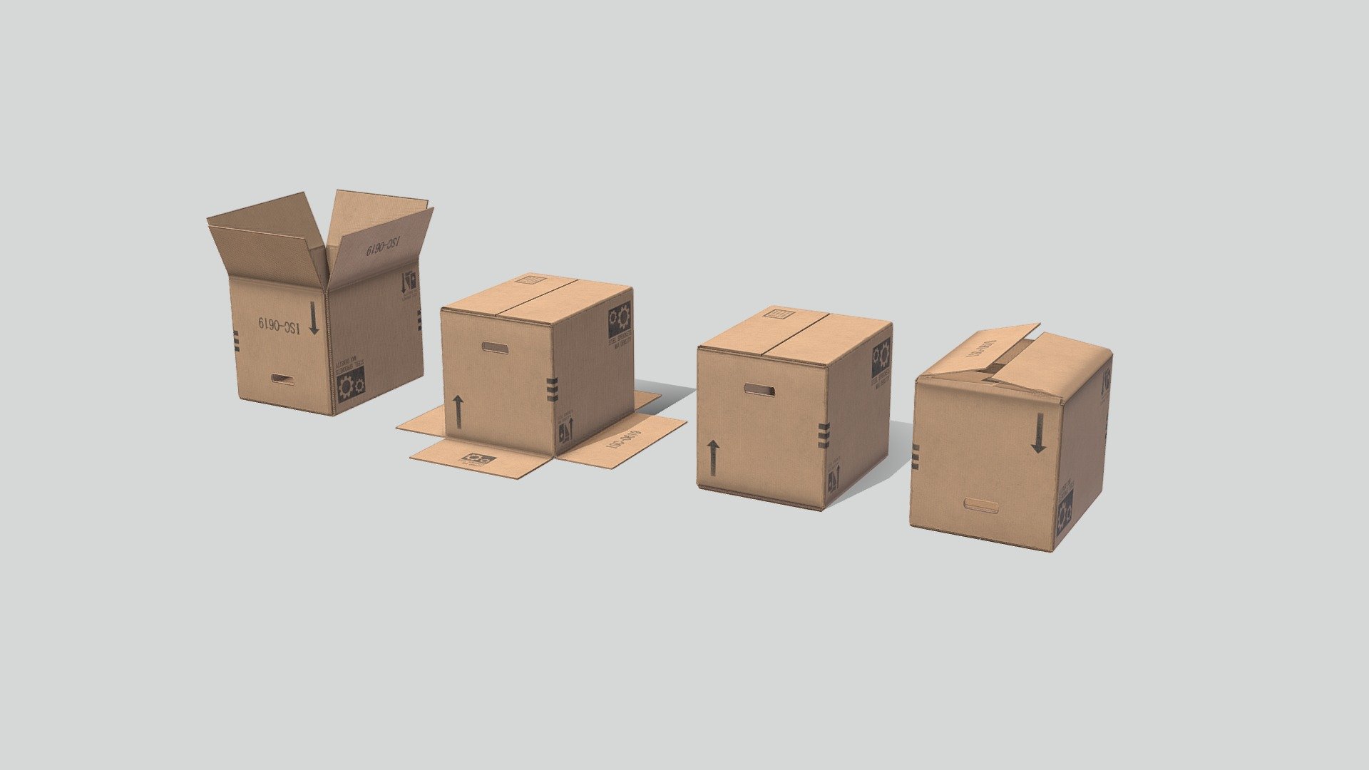 Industrial Boxes 01 3d model