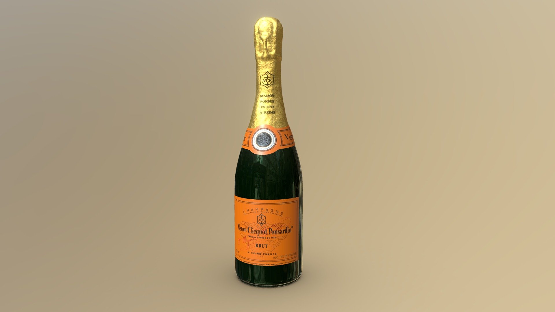 Champagne Bottle 3d model