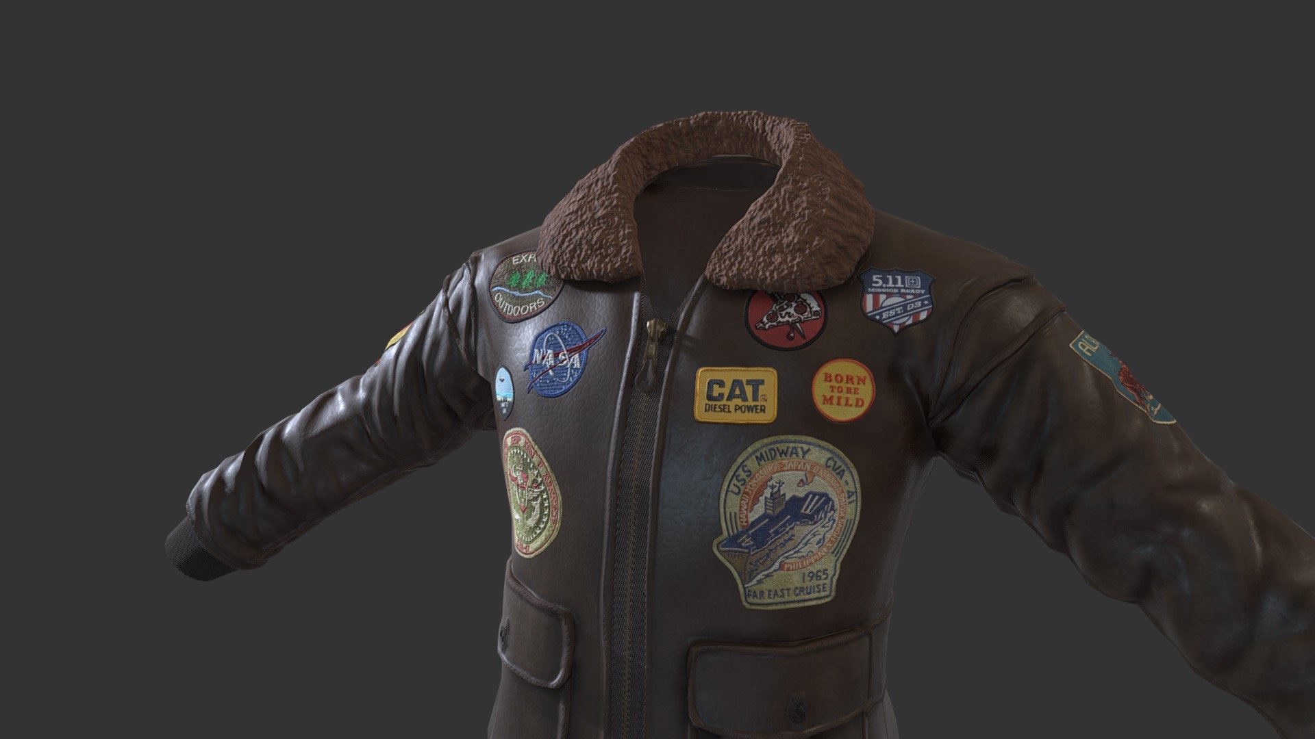 Bomber Jacket 3d model